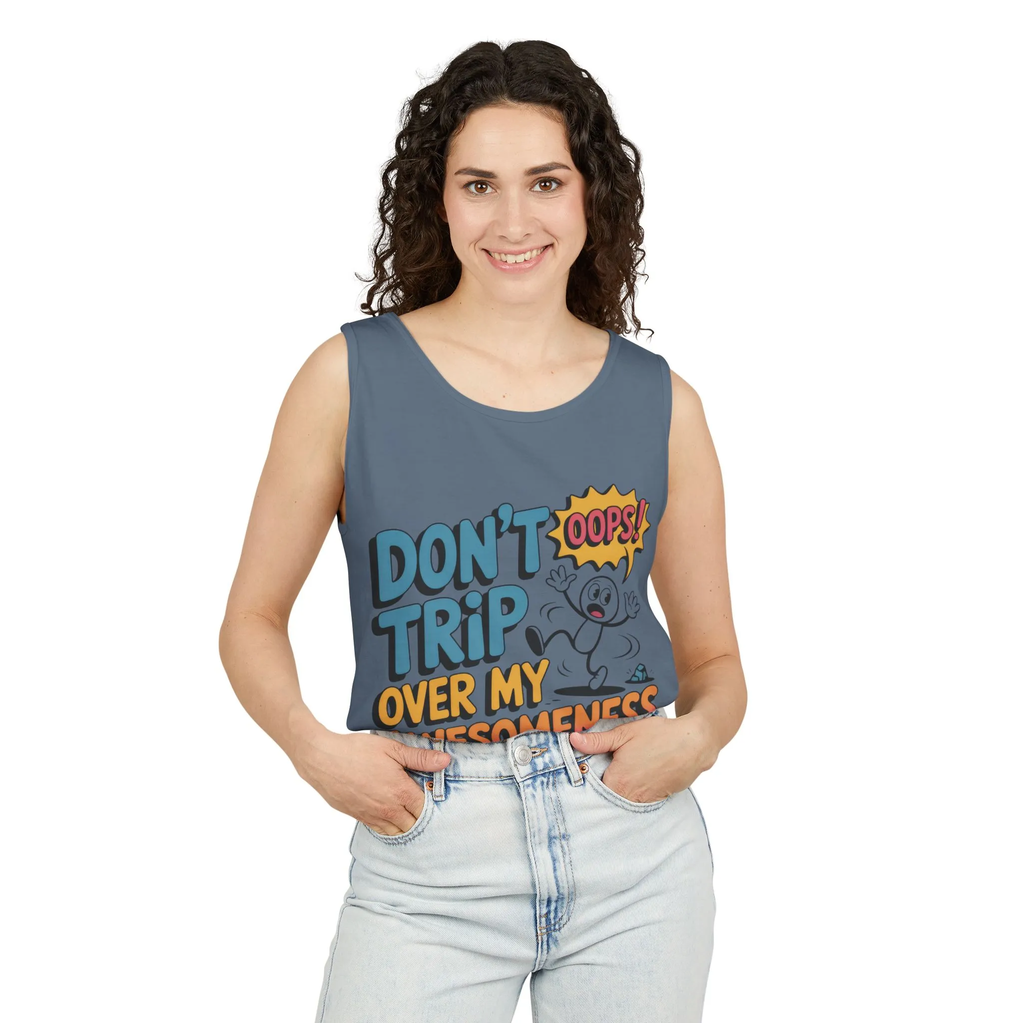 Funny Graphic Tank Top, Don't Trip Over My Awesomeness Tank, Womens Cotton Tank for Casual Wear, Gift for Friends, Birthday Gift, Humor Tee - Image 17