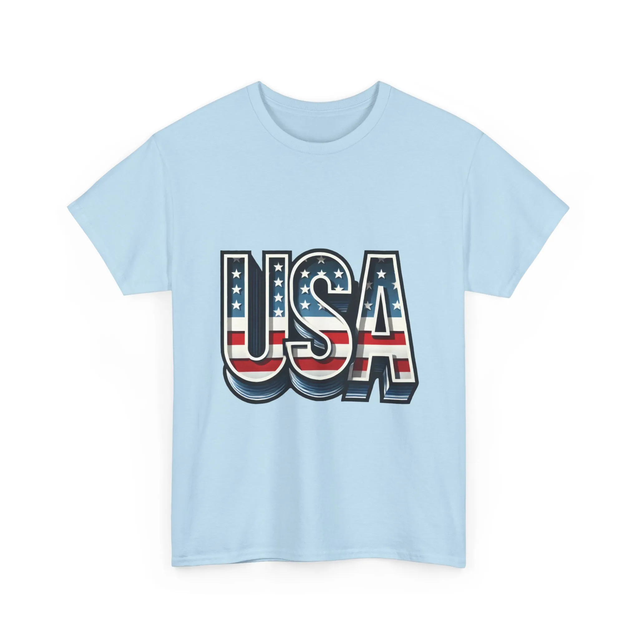 USA Patriotic Unisex Heavy Cotton Tee, American Pride Shirt, July 4th T-Shirt, Independence Day Apparel, Casual Summer Top - Image 15