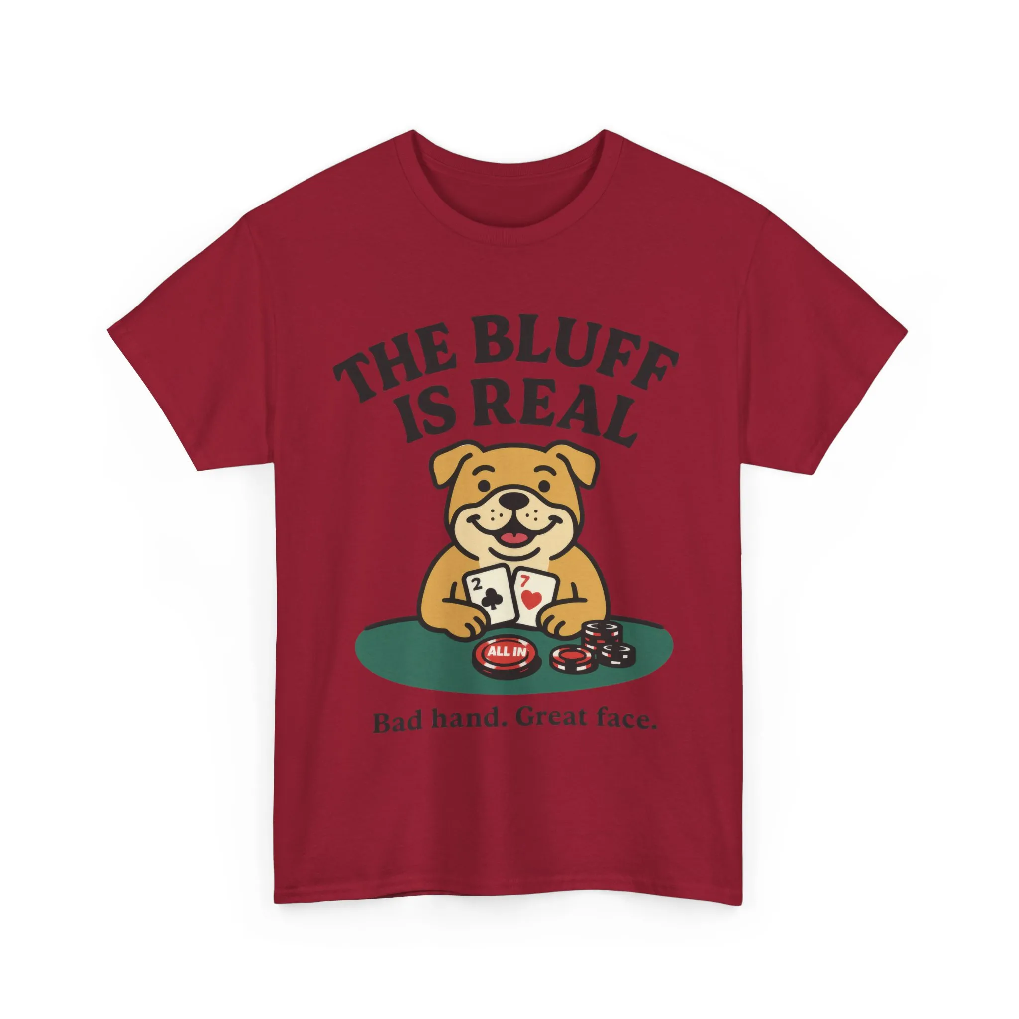 Funny Dog Poker Tee, The Bluff is Real, Animal Lover Gift, Unisex Casino Humor Gift, Poker Night Apparel, Cute Pet Humor T-Shirt - Image 23