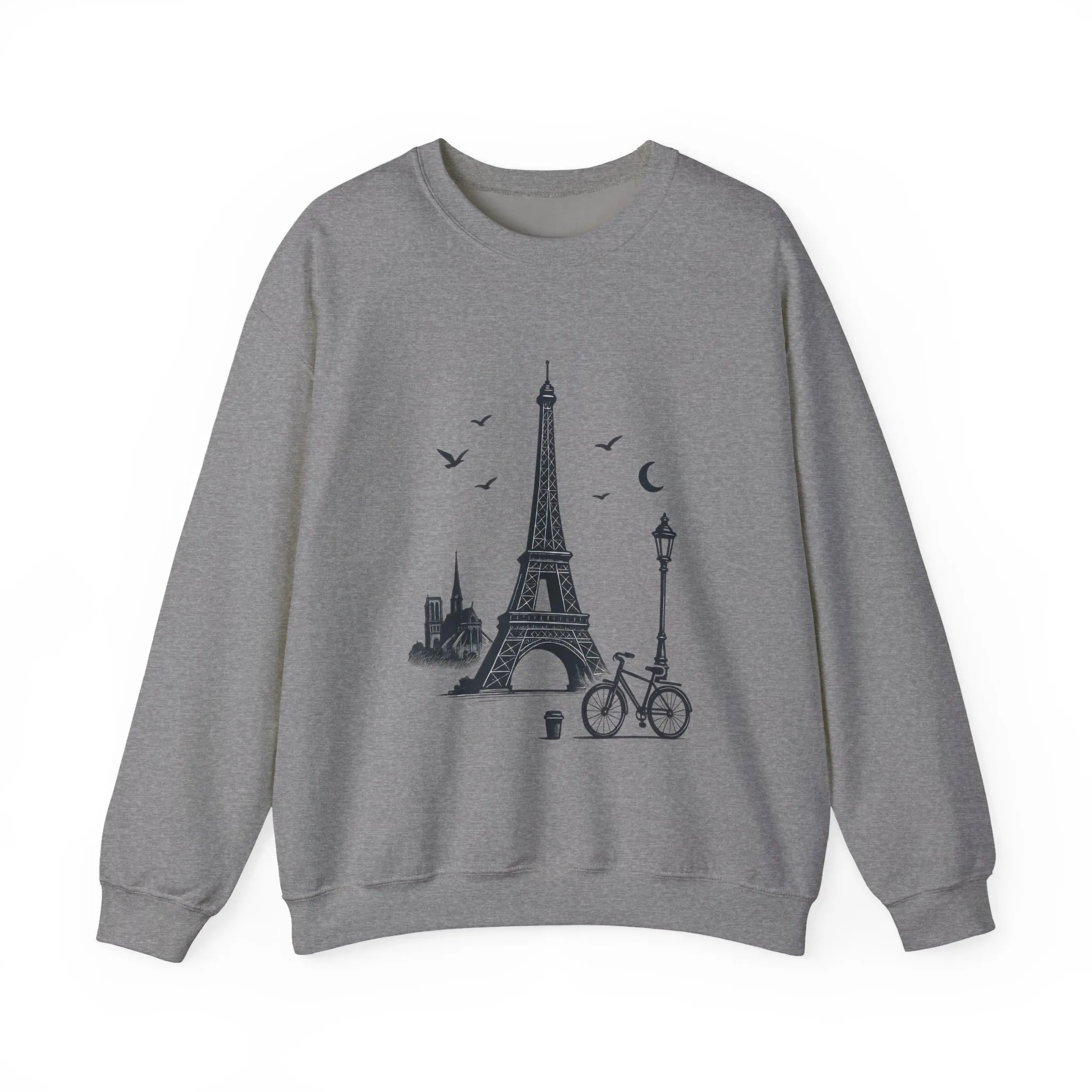 Vintage Parisian Crewneck Sweatshirt, Eiffel Tower Sweater, Cozy Travel Gift, Unisex Fashion, Casual Paris Sweatshirt - Image 9
