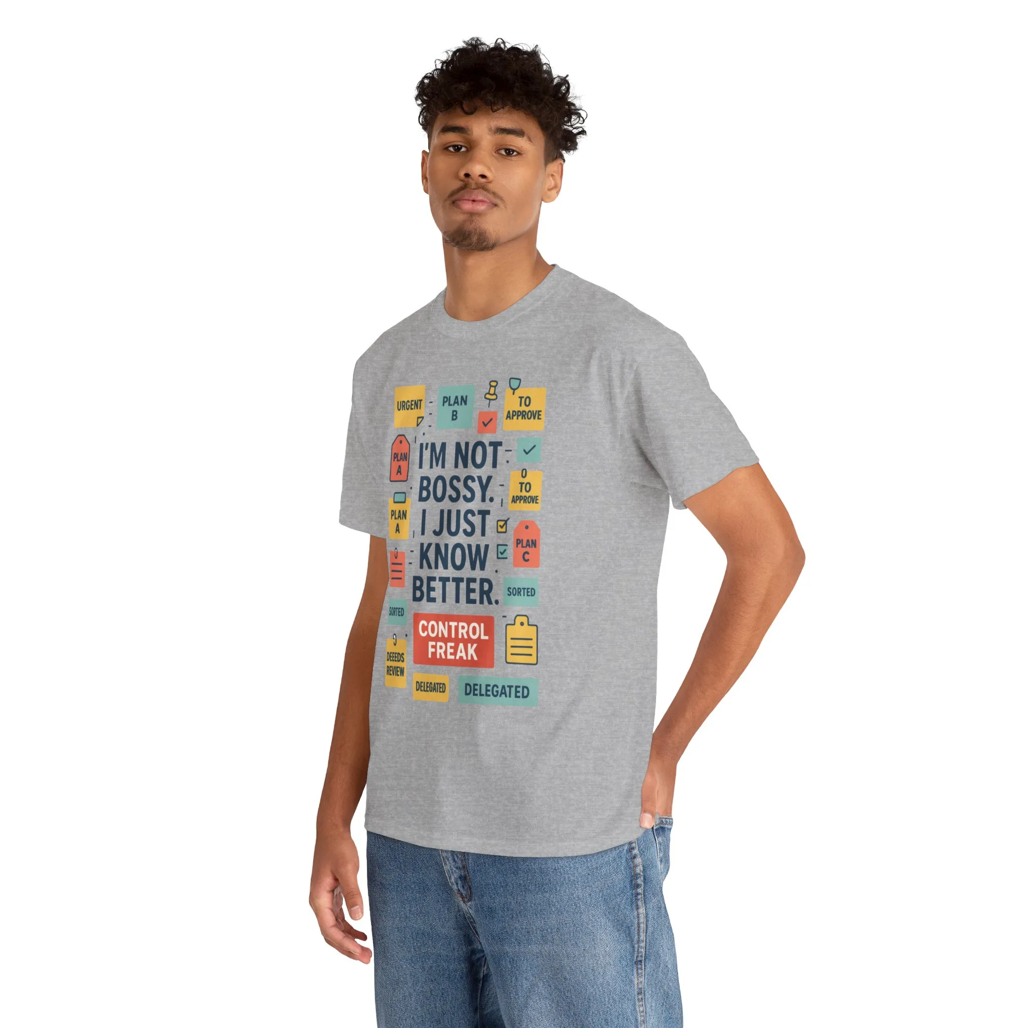 Funny Men's Control Freak T-Shirt, Perfect for Bossy Friends, Gift for Leaders, Fun Office Humor, Sarcastic Productivity Tee for Him - Image 12