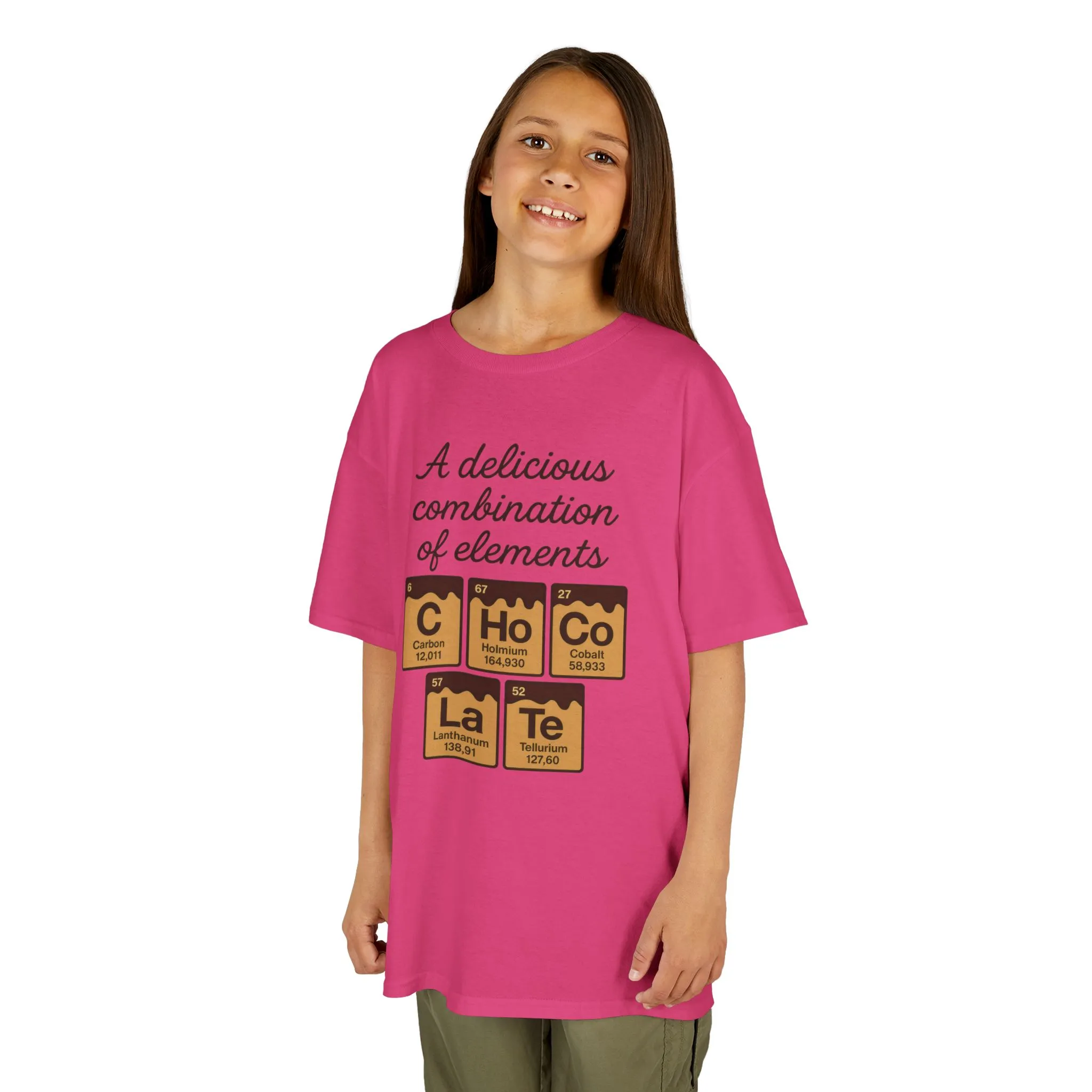 Funny Chocolate Science Young Girl T-Shirt, Choco-LaTe Element Shirt, Sweet Science Gift, Children's Gift, Birthday Party - Image 2