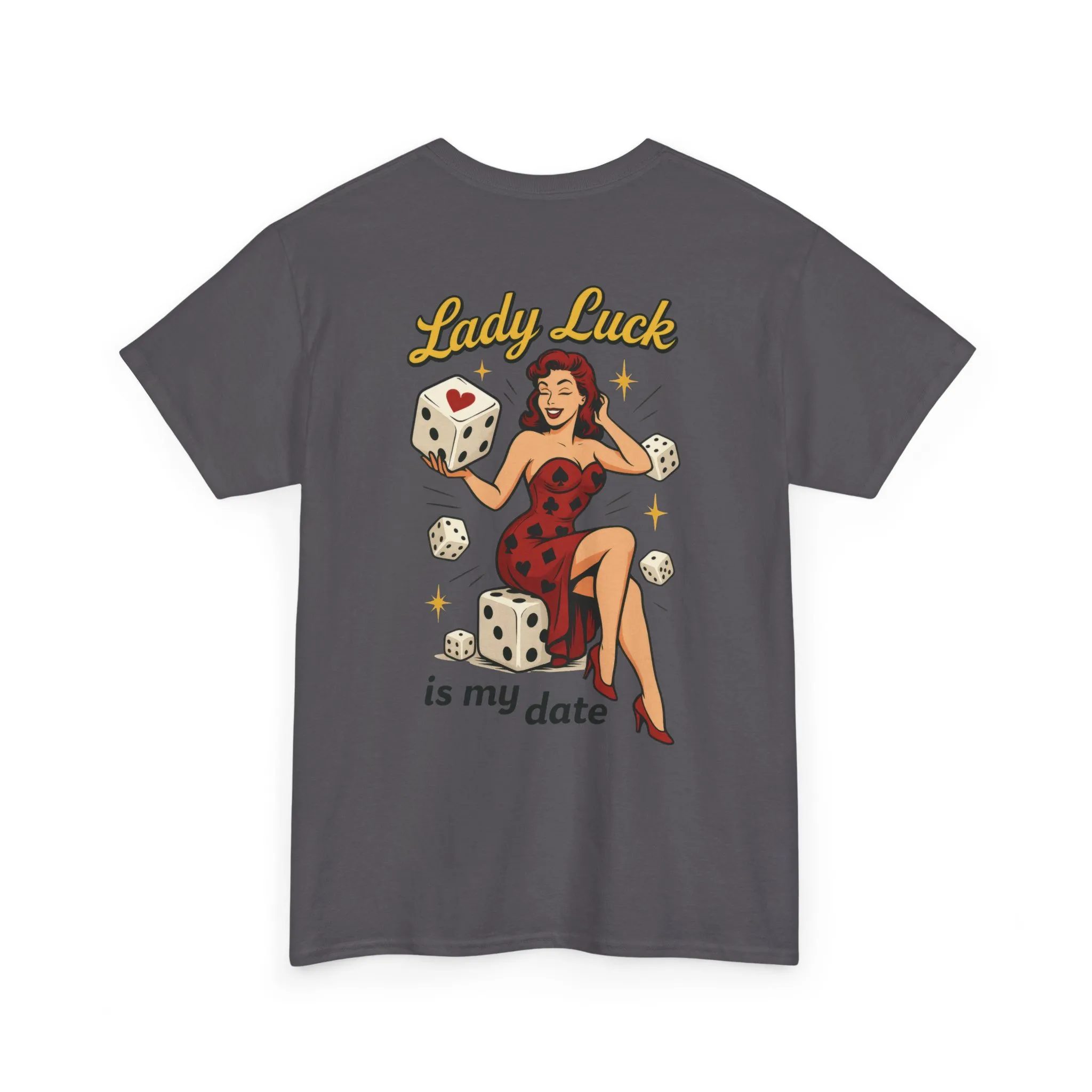 Lucky Me Tee, Retro Lady Luck Shirt for Men, Gambling & Dice Themed Tee, Vintage Pin-Up Vegas Gift, Good Luck Gifts, for Luck Enthusiasts - Image 22