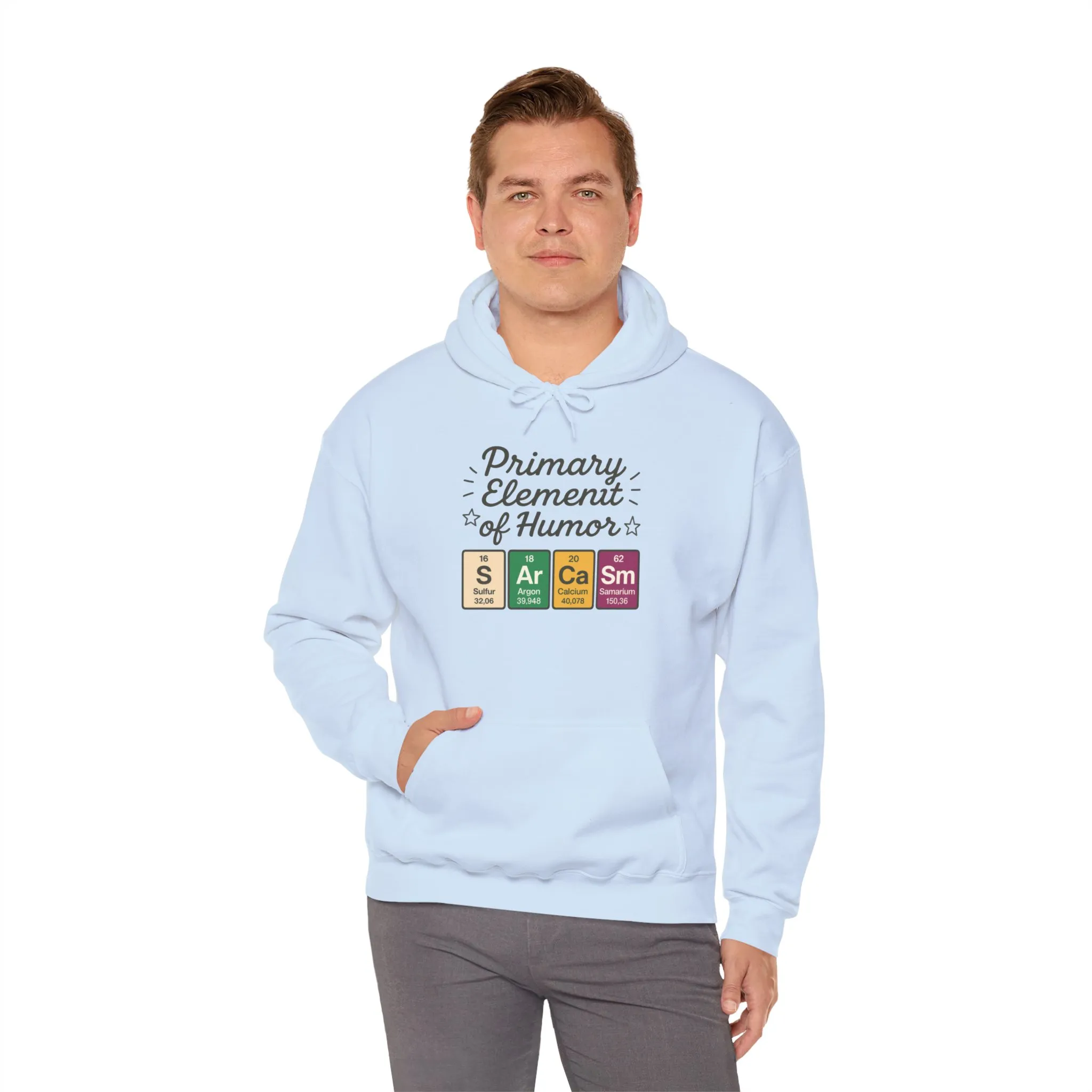 Sarcasm Hoodie for Men, Funny Nerd Hoodie, Primary Element of Humor Sweatshirt, Science Lover Gift for Him, Sarcastic Humor Apparel - Image 44