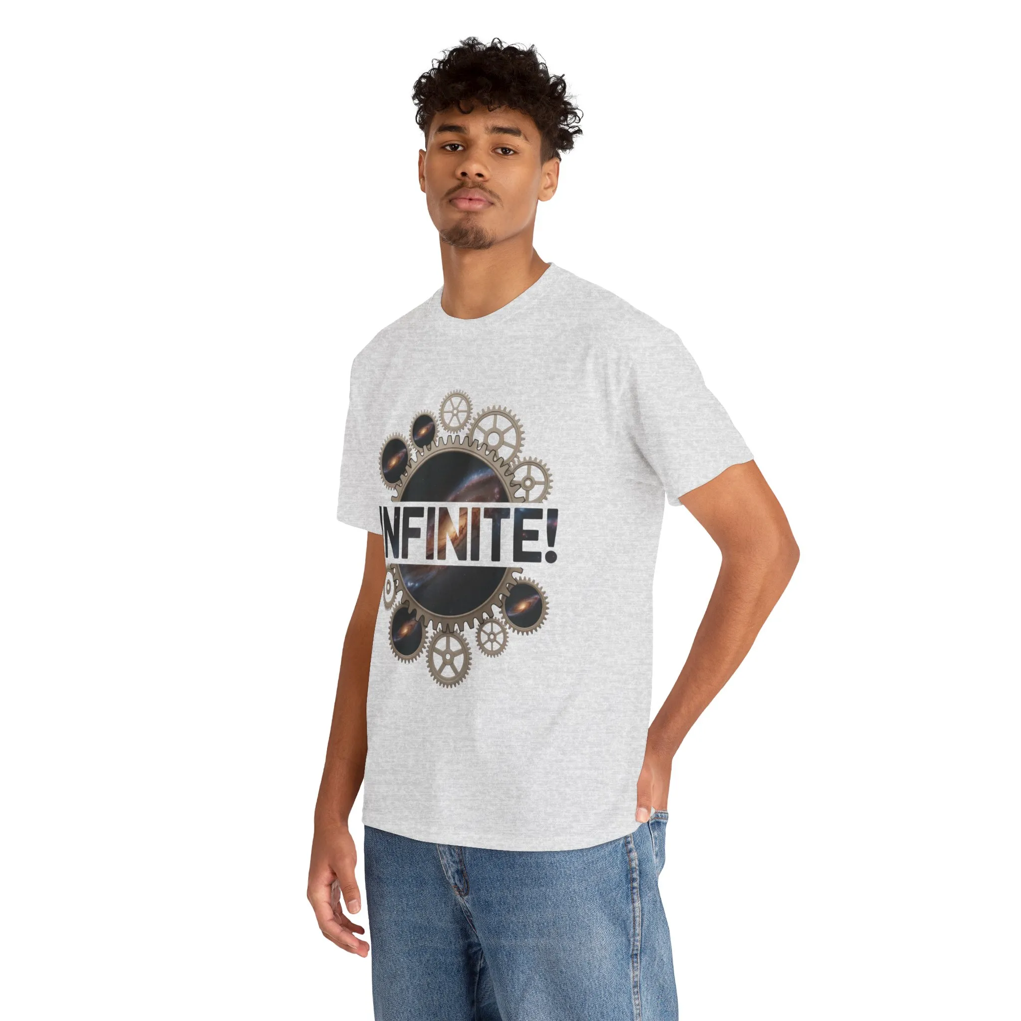 Steampunk Space Gears T-Shirt, Unisex Infinite Universe Graphic Tee, Cosmic Mechanical Design Tee for Sci-Fi & Engineering Lovers - Image 6