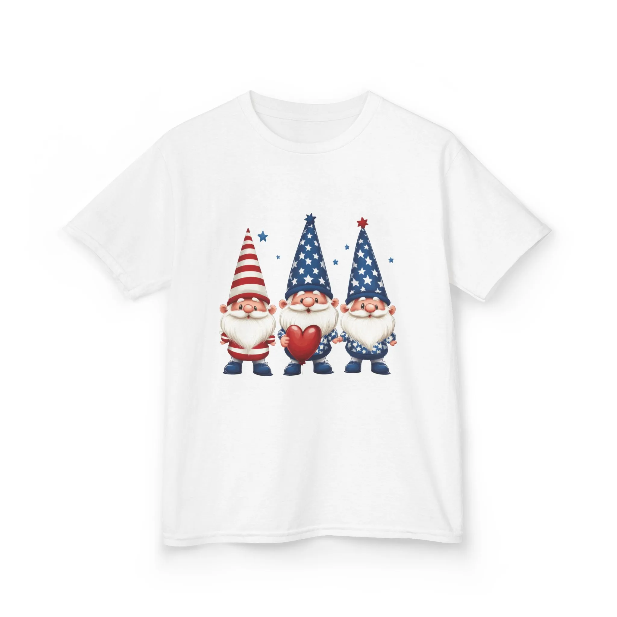 Patriotic Gnome Kids Tee, Cute 4th of July Shirt, Adorable Summer Outfit, Kids Casual Wear, Independence Day Gift - Image 3
