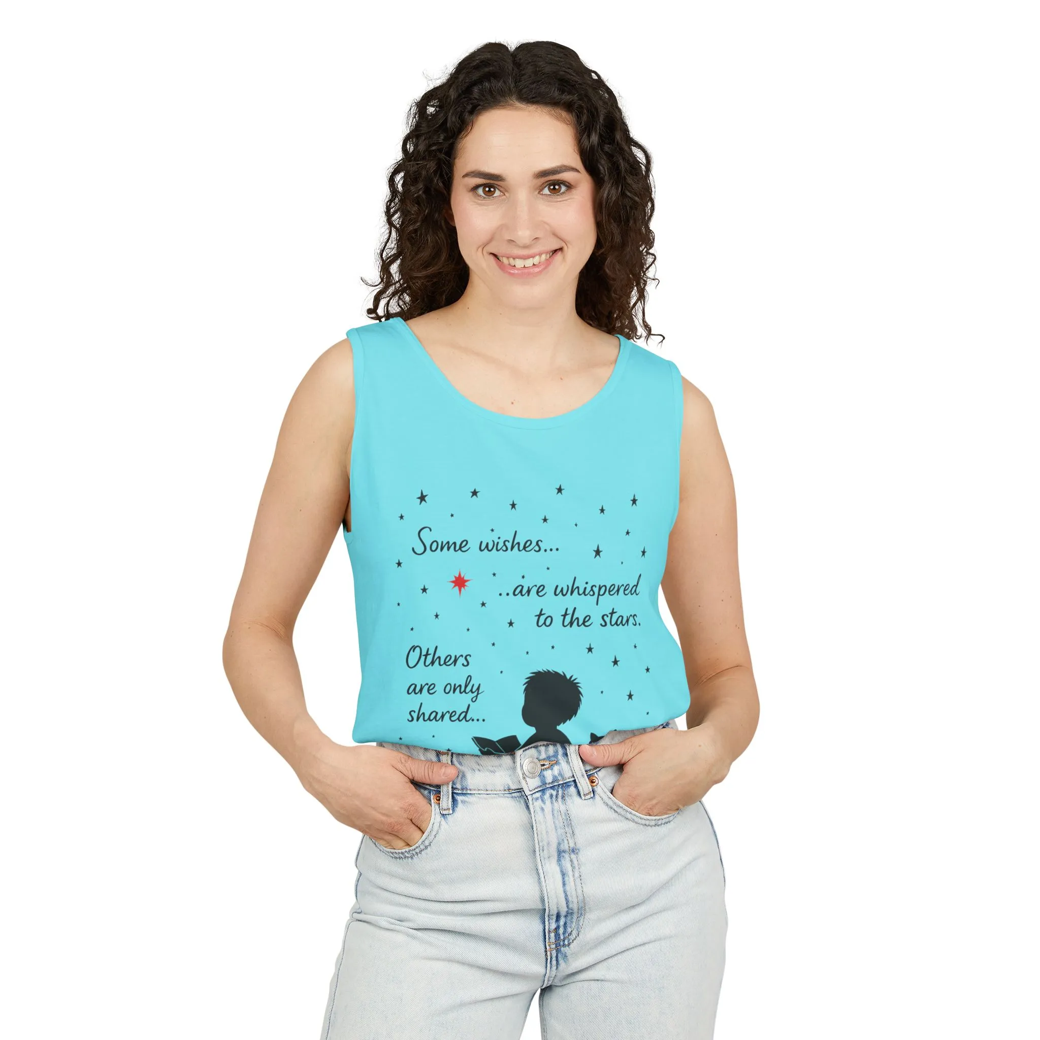 Whimsical Cat Lover's Tank Top, Inspirational Quote Top, Womens Garment-Dyed Summer Shirt, Gifts for Cat Moms, Casual Wear, Pet [...] - Image 14