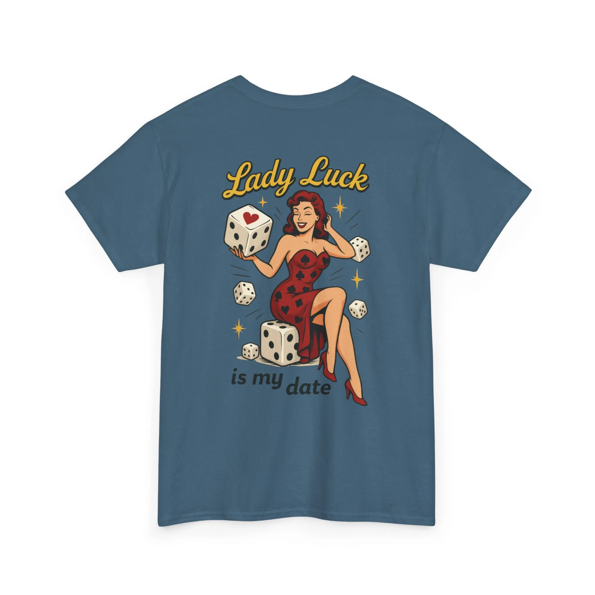 Lucky Me Tee, Retro Lady Luck Shirt for Men, Gambling & Dice Themed Tee, Vintage Pin-Up Vegas Gift, Good Luck Gifts, for Luck Enthusiasts - Image 14