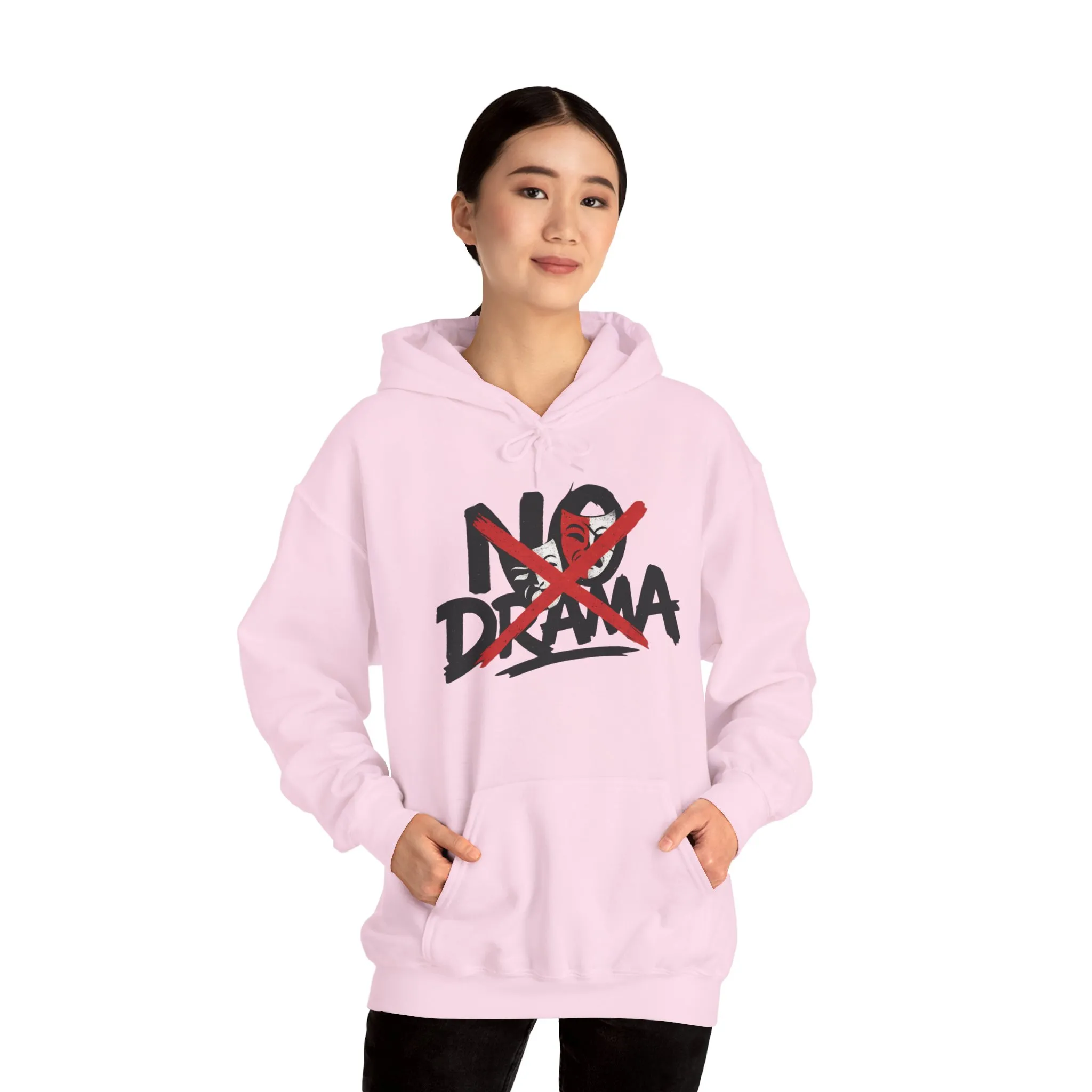 No Drama Womens Hooded Sweatshirt, Cozy Hoodie, Casual Gift, Relaxed Style, Everyday Wear, Funny Sweatshirt - Image 27