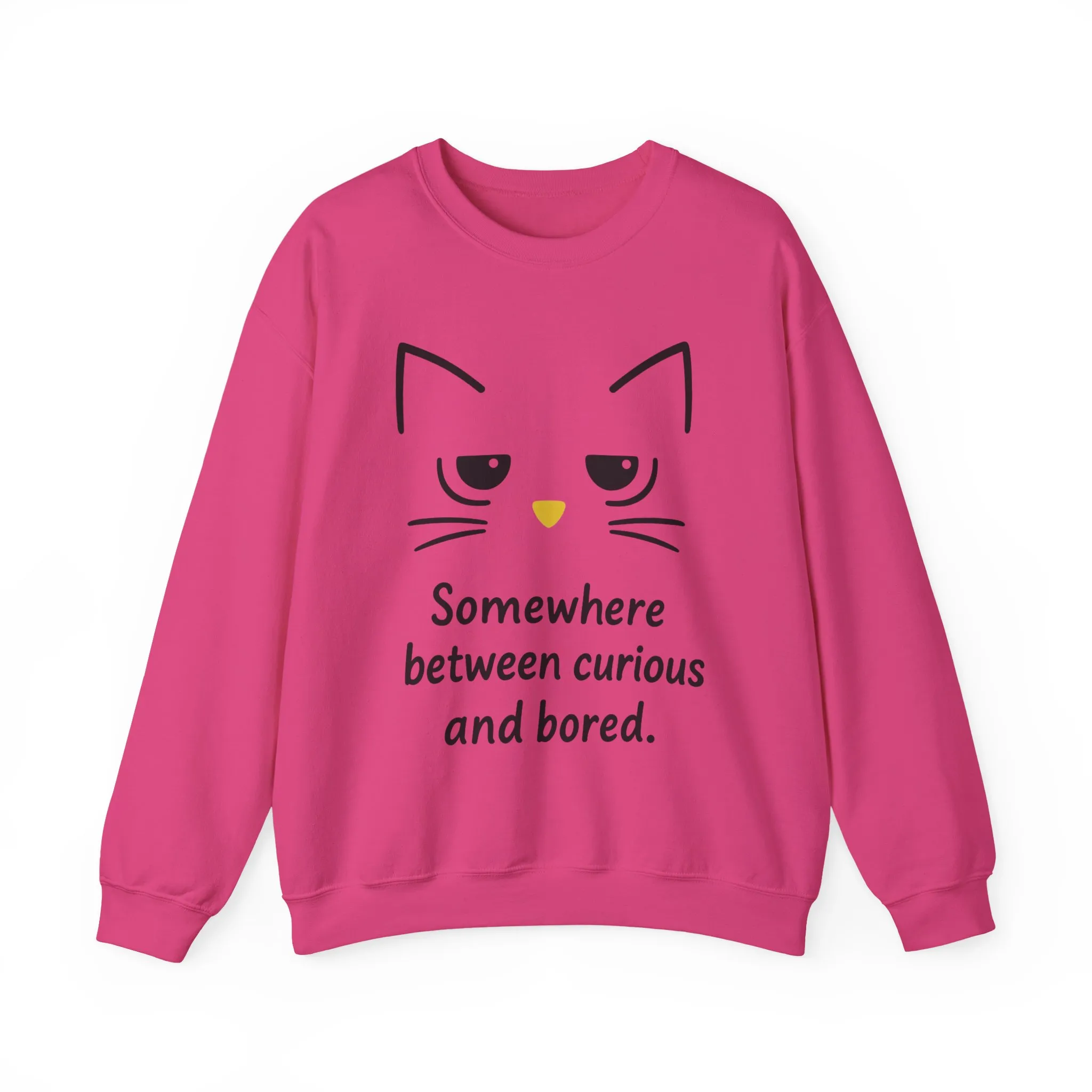 Whimsical Cat Crewneck Womens Sweatshirt, Cozy Relaxed Wear, Perfect Gift for Cat Lovers, Casual Everyday Style - Image 25