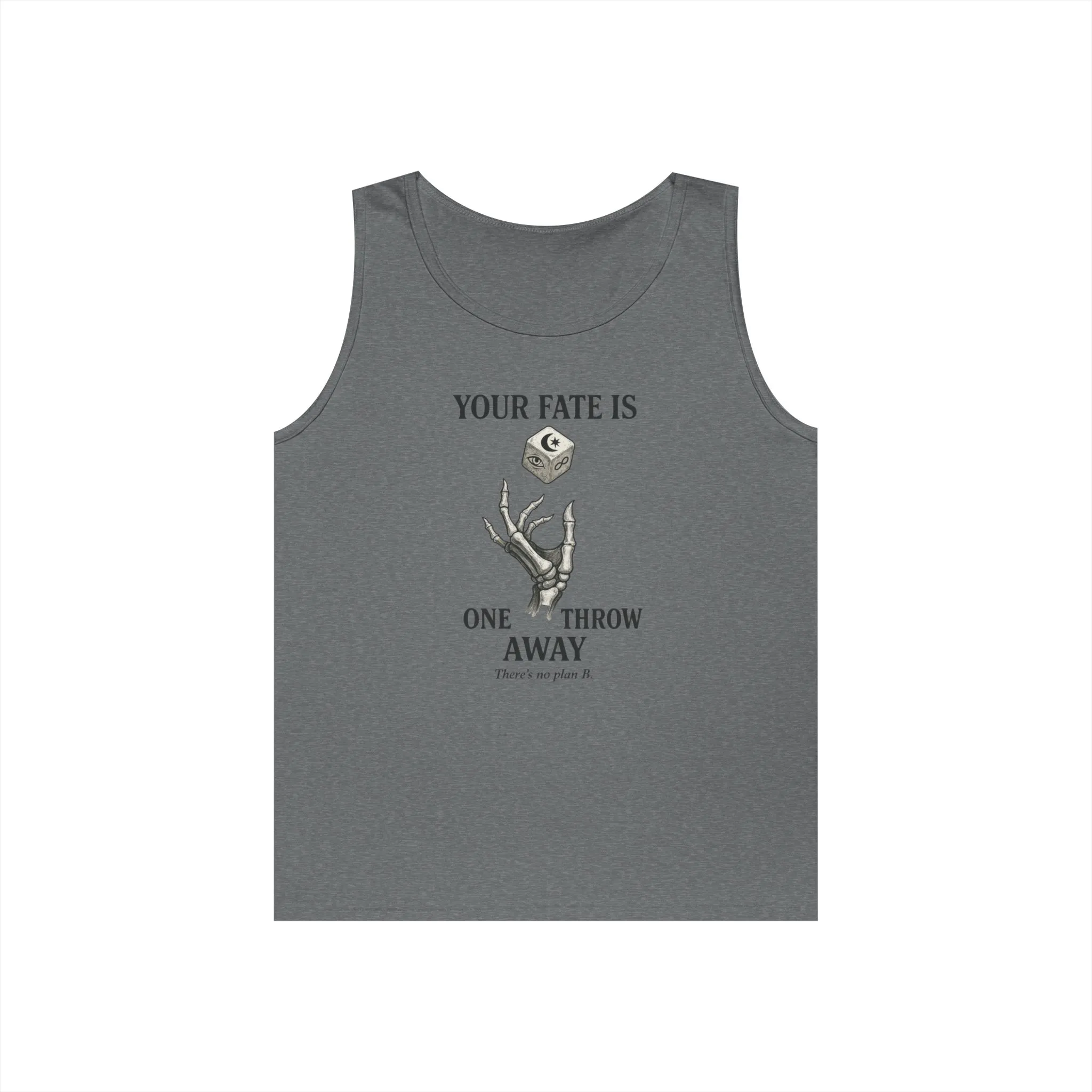 Your Fate Mens Tank Top, Skeleton Dice Graphic Tank, Trendy Gift for Gamers, Gambling Tee, Unique Quote Apparel, Workout Tank, Fitness Shirt - Image 9