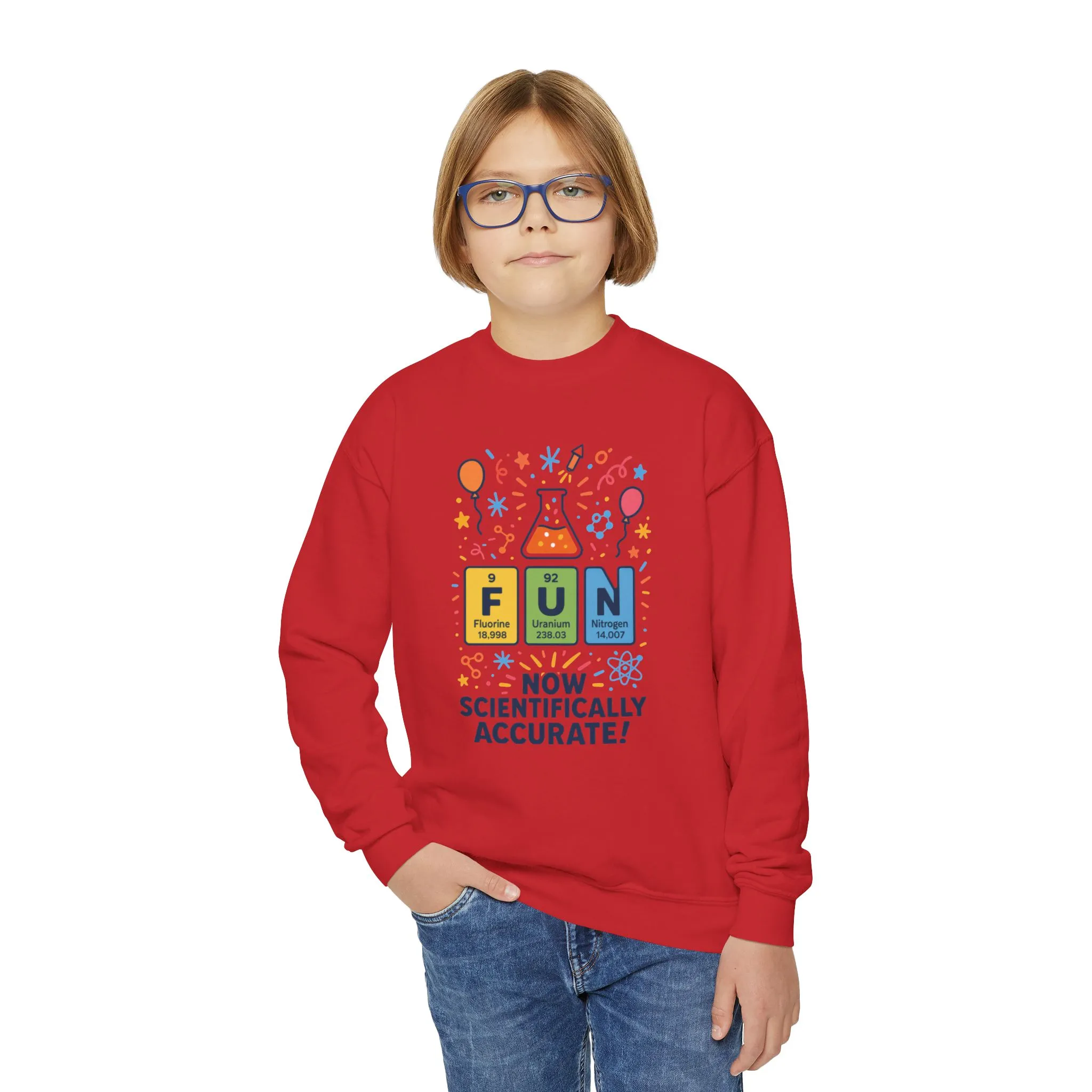 Youth Science Fun Sweatshirt, Perfect for STEM Lovers, Birthday Gift, Cozy Classroom Wear, Youth Crewneck - Image 16