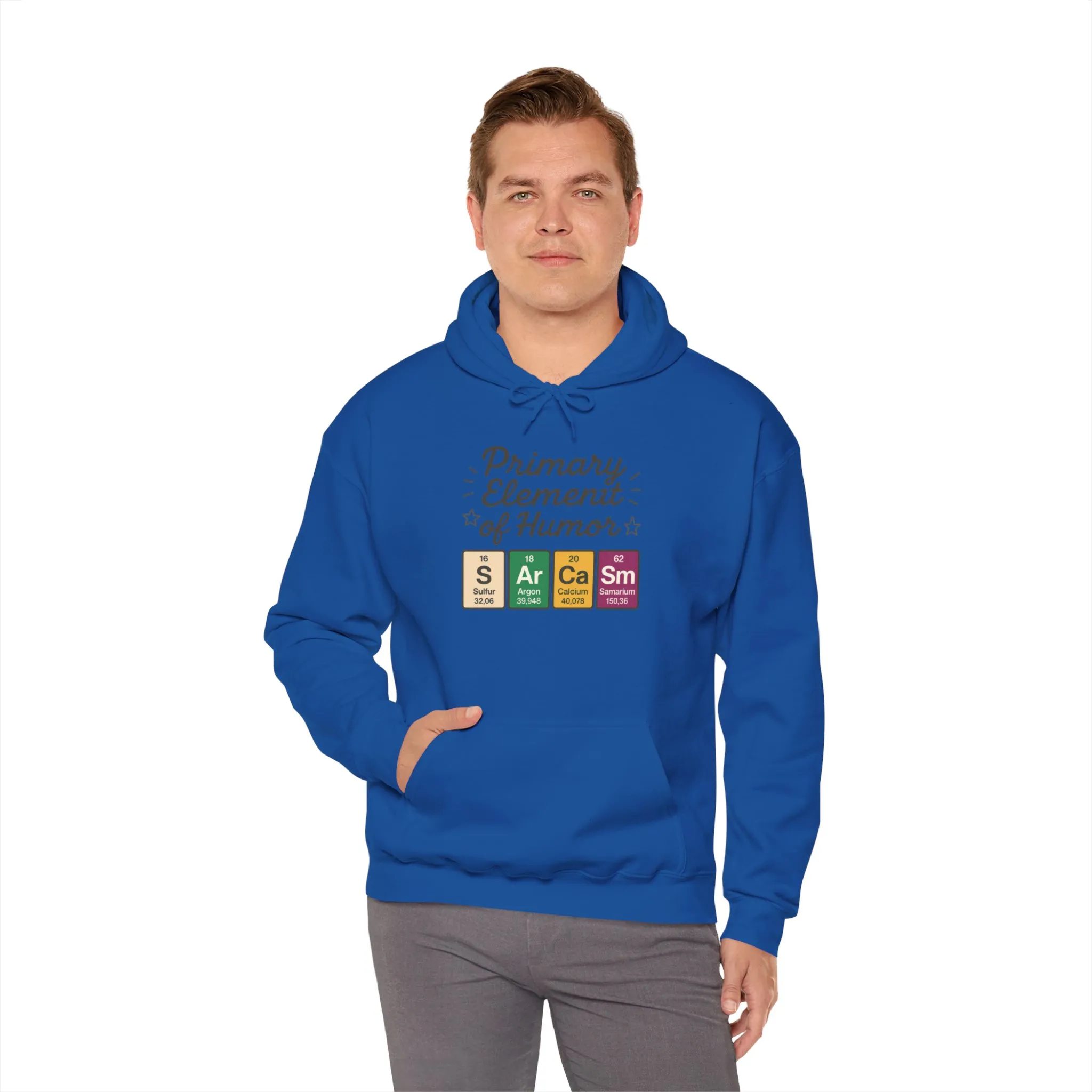 Sarcasm Hoodie for Men, Funny Nerd Hoodie, Primary Element of Humor Sweatshirt, Science Lover Gift for Him, Sarcastic Humor Apparel - Image 28