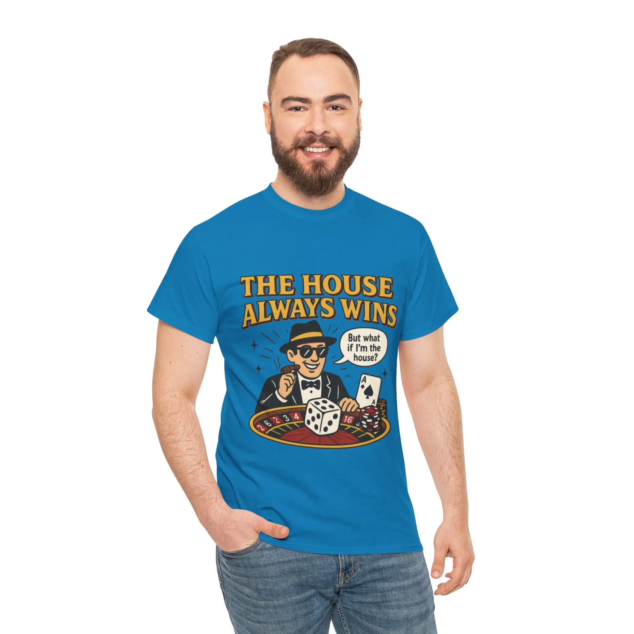Vintage Casino Humor Unisex Tee, Funny Gambling Shirt, Gift for Gamblers, House Always Wins T-Shirt, Vegas Style Gift, Casino Quote Tee - Image 14