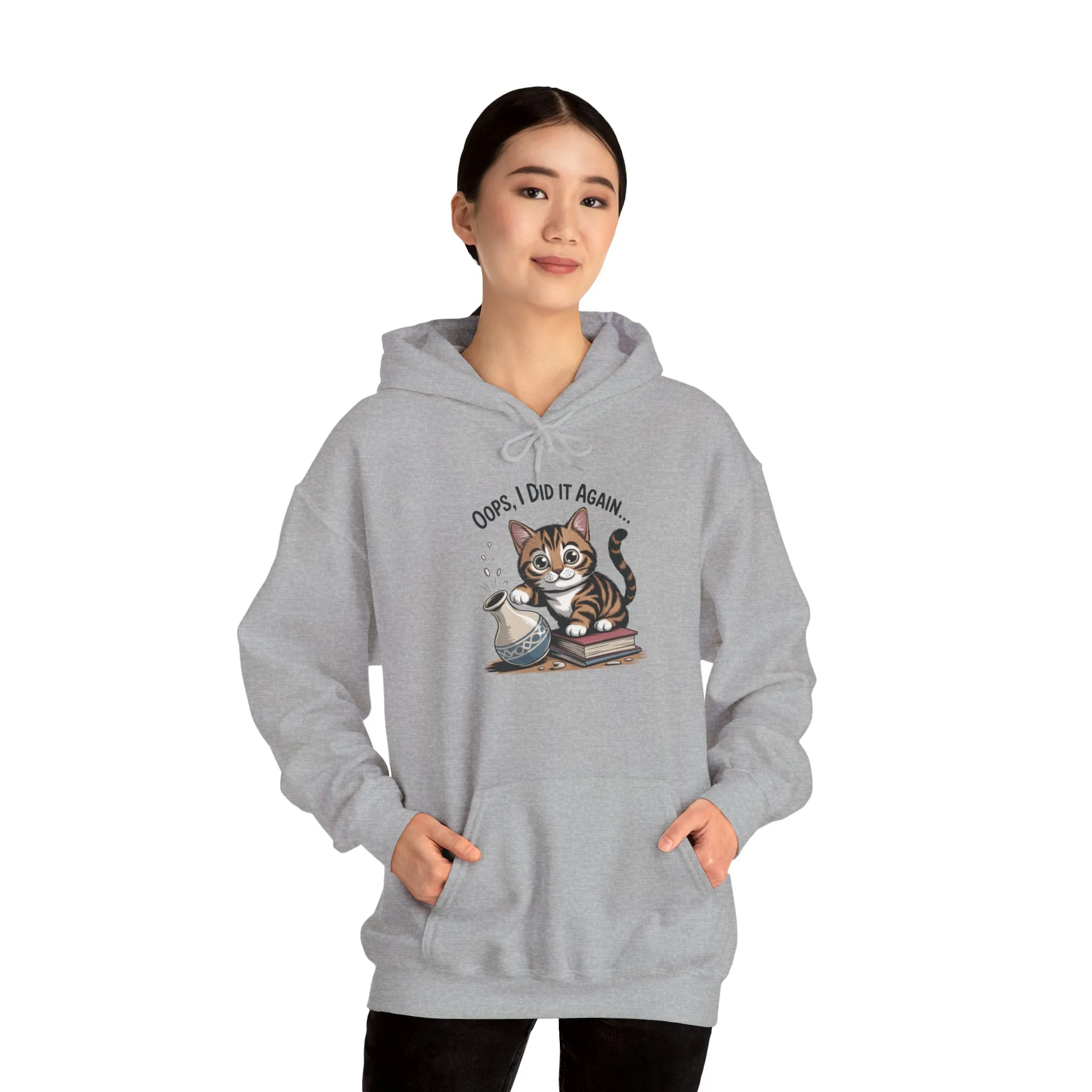 Cat Lover's Hoodie: Oops, I Did It Again, Funny Sweatshirt, Gifts for Animal Lovers, Cozy Hooded Sweatshirt, Pet Owner Apparel, Cute [...] - Image 7
