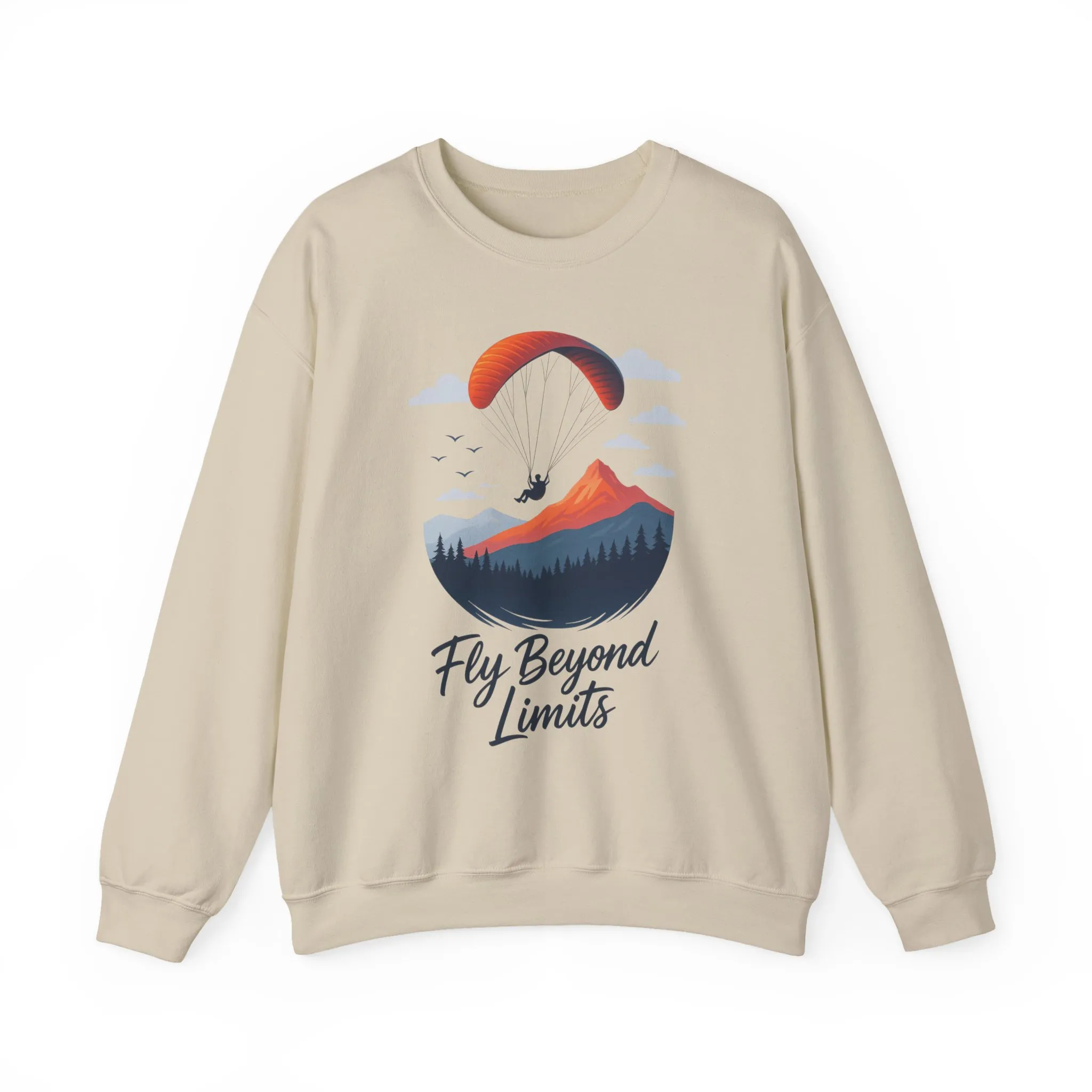 Adventure Inspiration Crewneck Sweatshirt - Fly Beyond Limits, Cozy Outdoor Outfit, Gift for Adventurers, Travel, Motivation Apparel - Image 11