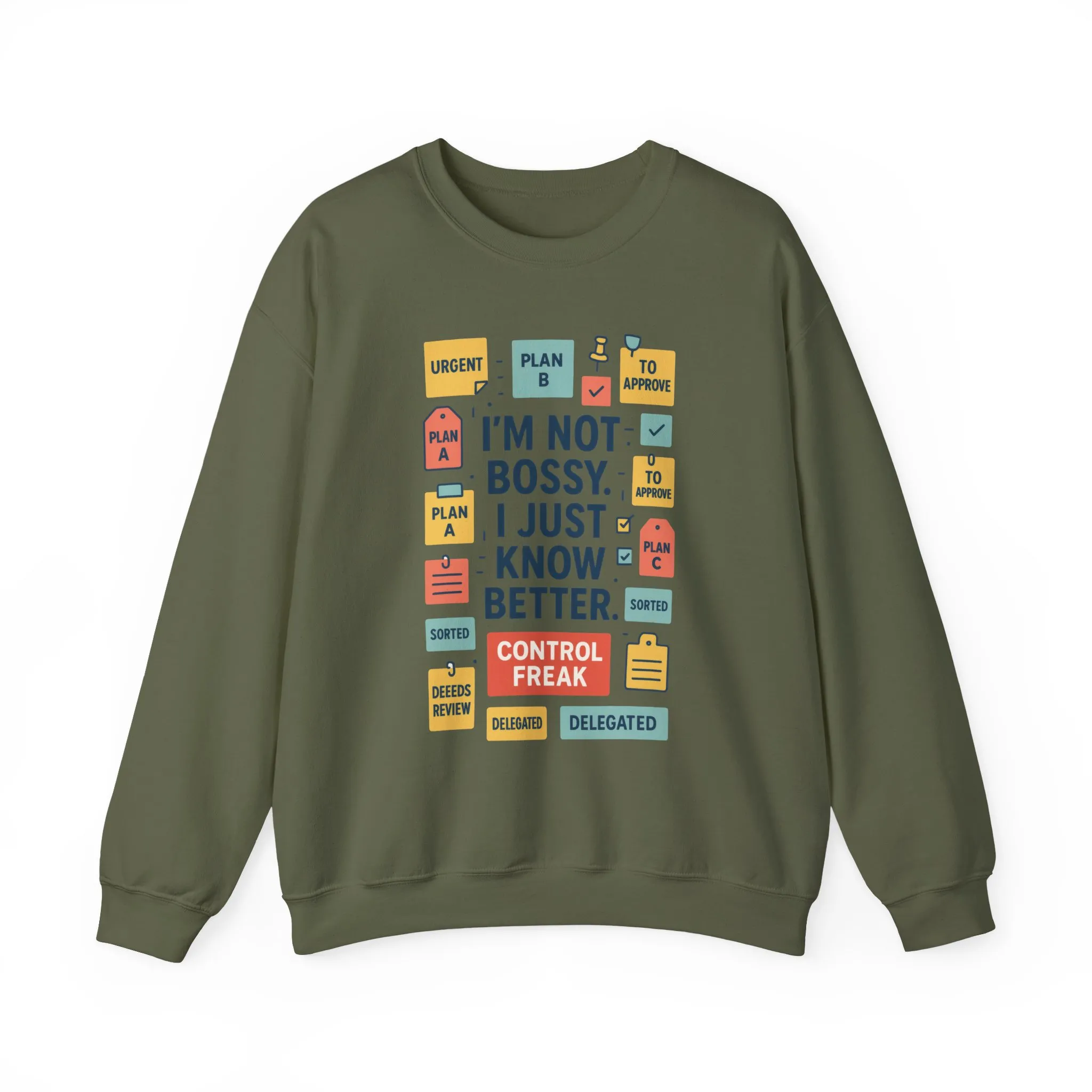Funny Mens Control Freak Sweatshirt, Sarcastic Crewneck Gift for Him, Perfect Gift for Bossy Friends - Image 13