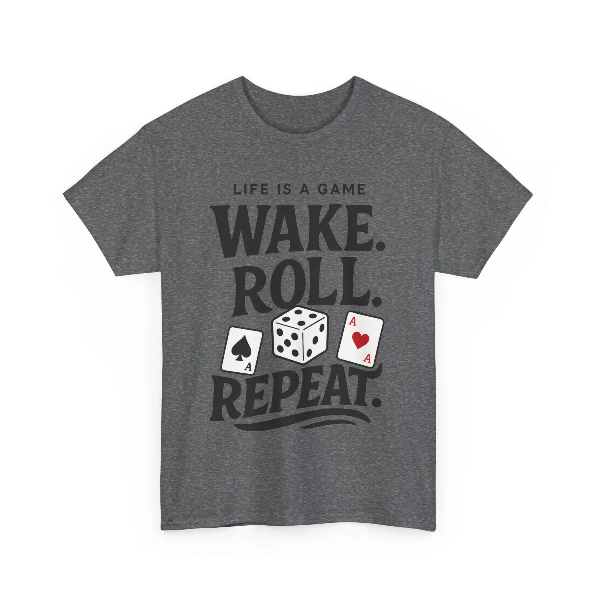 Game On Unisex Heavy Cotton Tee, Perfect for Gamers, Funny Dice & Cards Shirt, Unisex Gambling Gift, Birthday Celebrations - Image 12