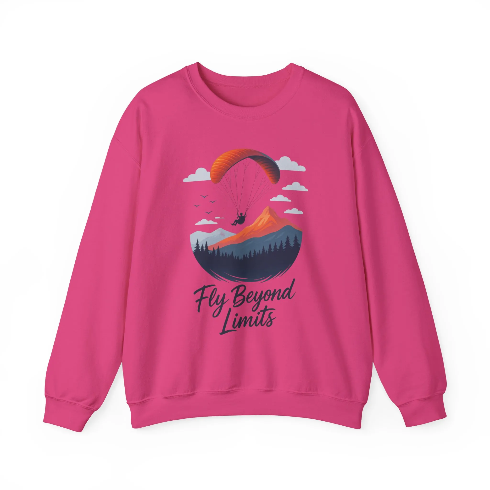 Adventure Inspiration Crewneck Sweatshirt - Fly Beyond Limits, Cozy Outdoor Outfit, Gift for Adventurers, Travel, Motivation Apparel - Image 39