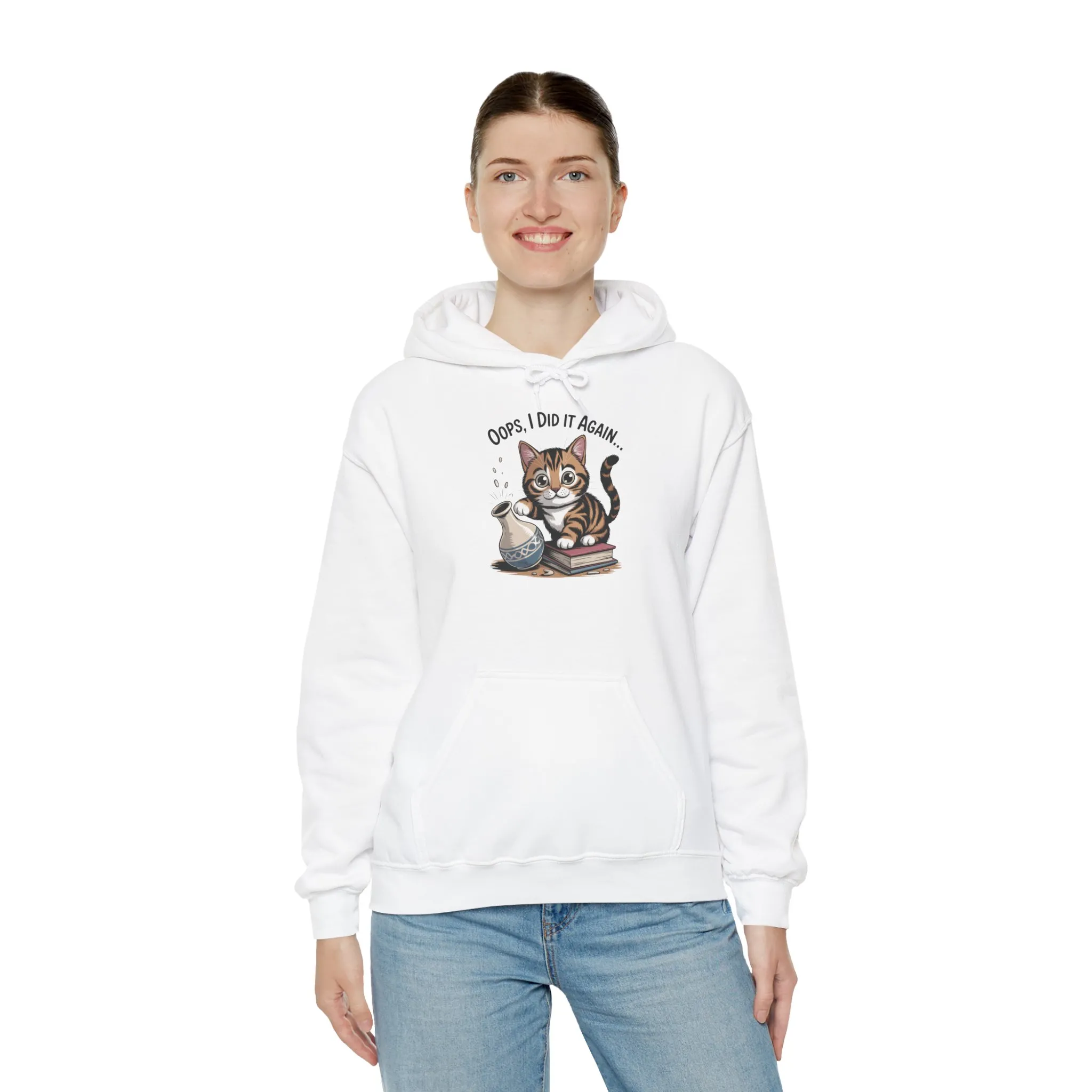 Cat Lover's Hoodie: Oops, I Did It Again, Funny Sweatshirt, Gifts for Animal Lovers, Cozy Hooded Sweatshirt, Pet Owner Apparel, Cute [...] - Image 36