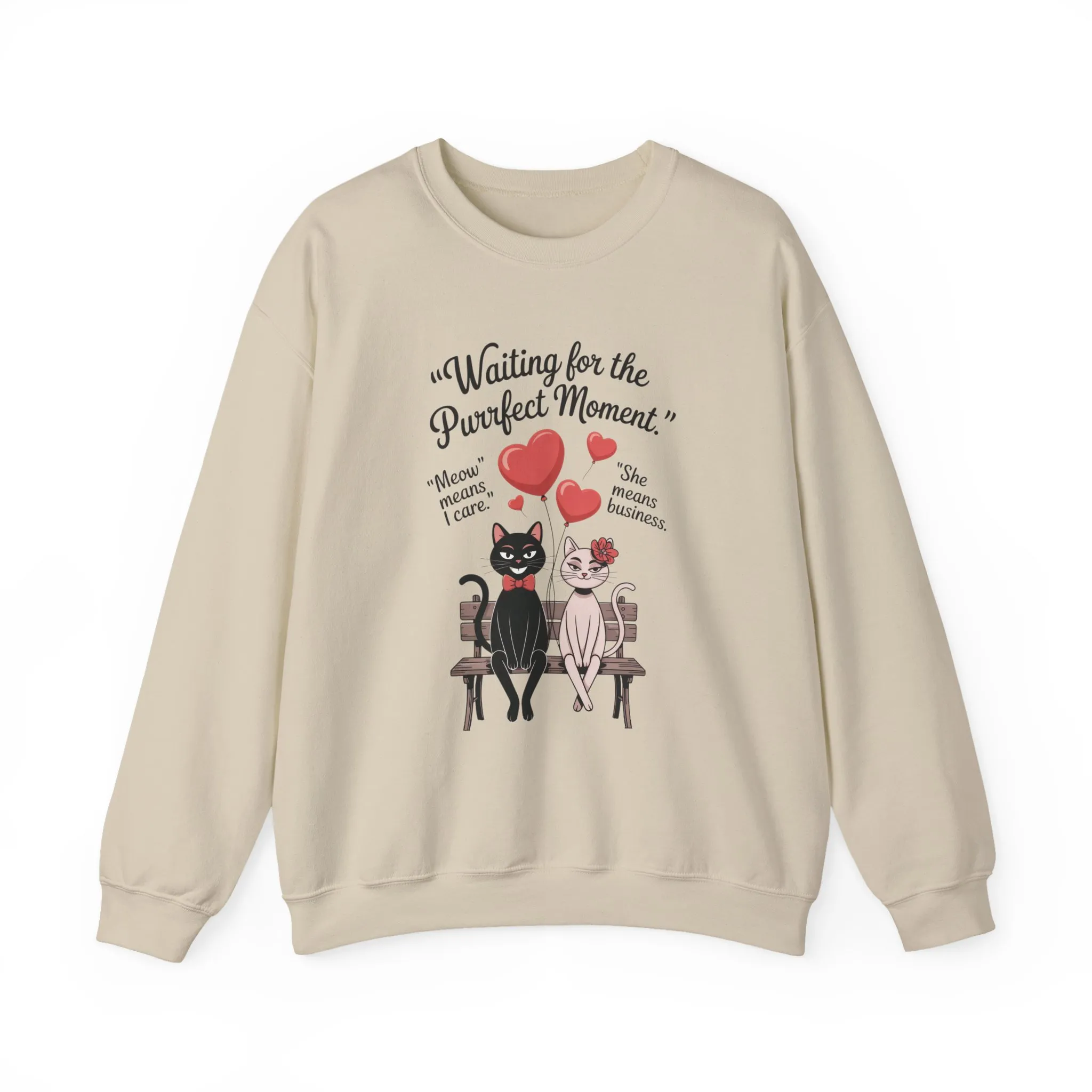 Cute Cat Lovers Womens Sweatshirt, Cozy Gift for Pet Owners, Perfect for Valentine's Day, Animal Lover Apparel, Relaxed Love Sweatshirt - Image 34