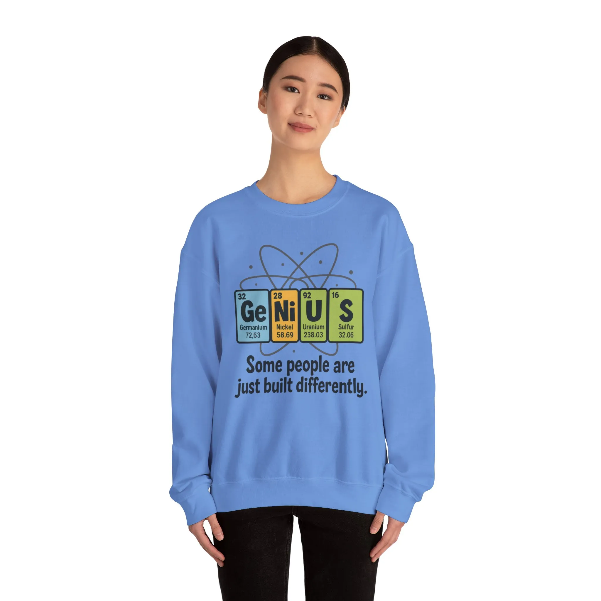Funny Womens Science Sweatshirt, Genius Periodic Table Pullover, Nerdy Chemistry Gift for Her, Funny Gift for Nerds, Science Geek Apparel - Image 17