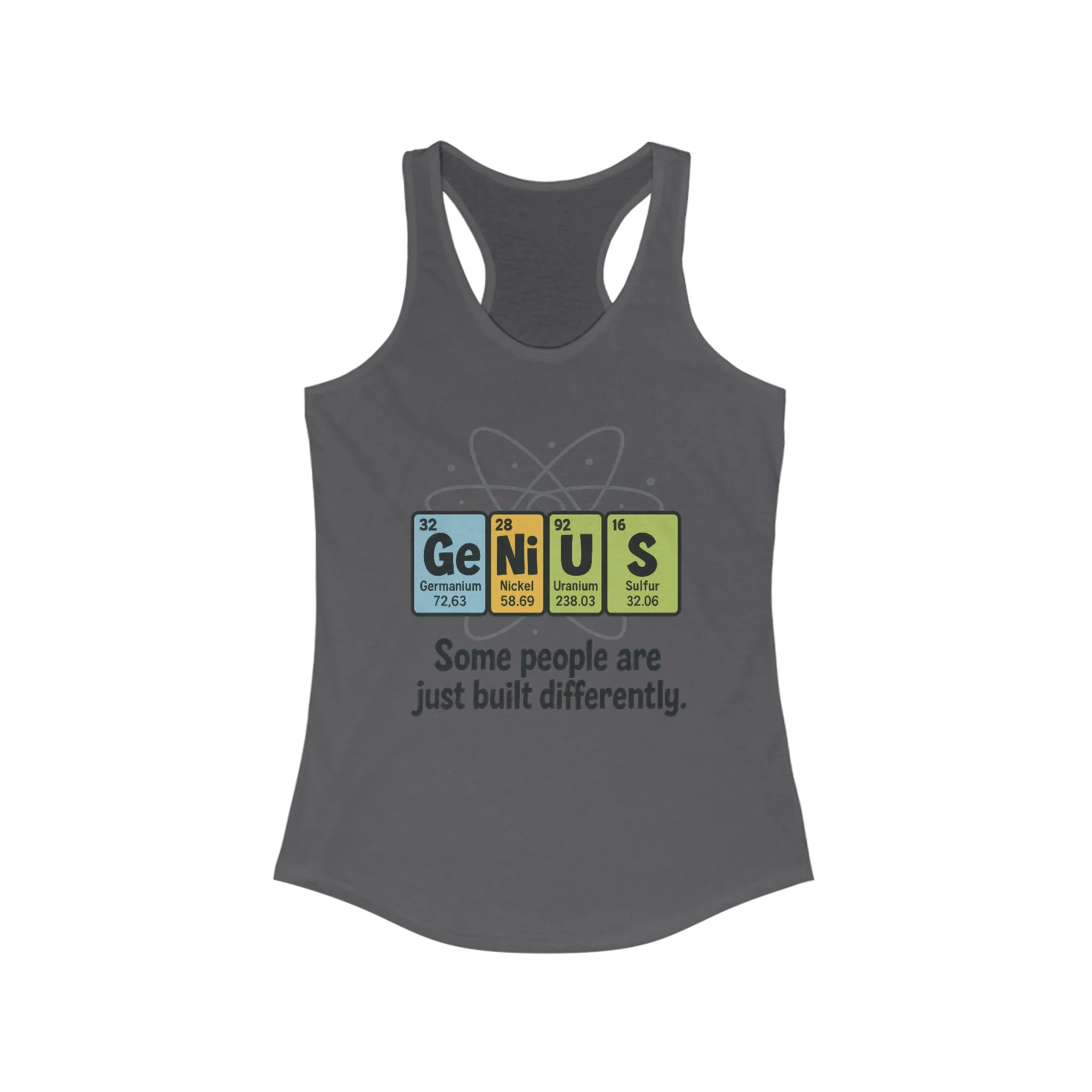 Funny Womens Genius Tank Top, Funny Science Tee, Nerdy Humor Shirt, Periodic Table Nerd Shirt, Science Humor Tank - Image 13