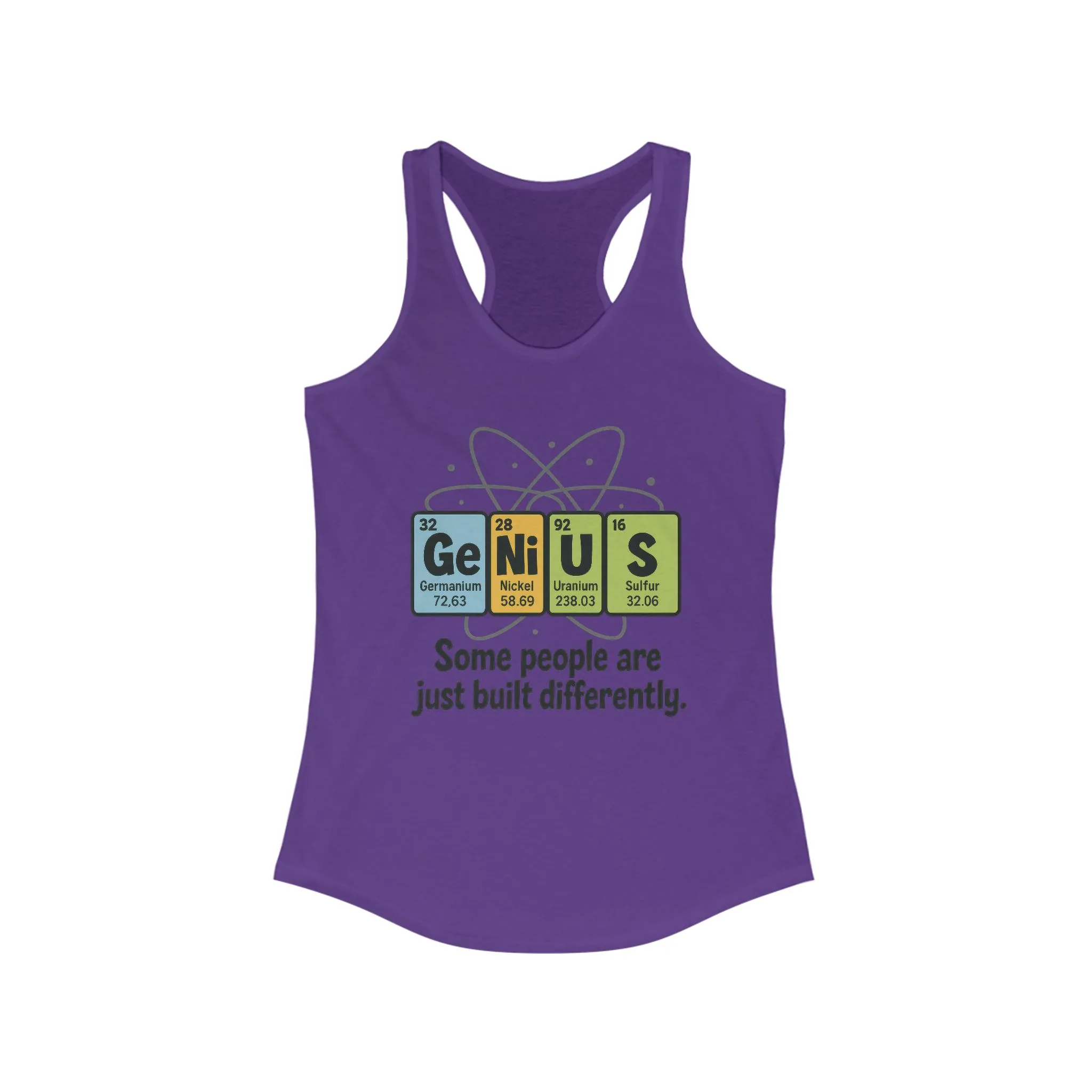 Funny Womens Genius Tank Top, Funny Science Tee, Nerdy Humor Shirt, Periodic Table Nerd Shirt, Science Humor Tank - Image 15