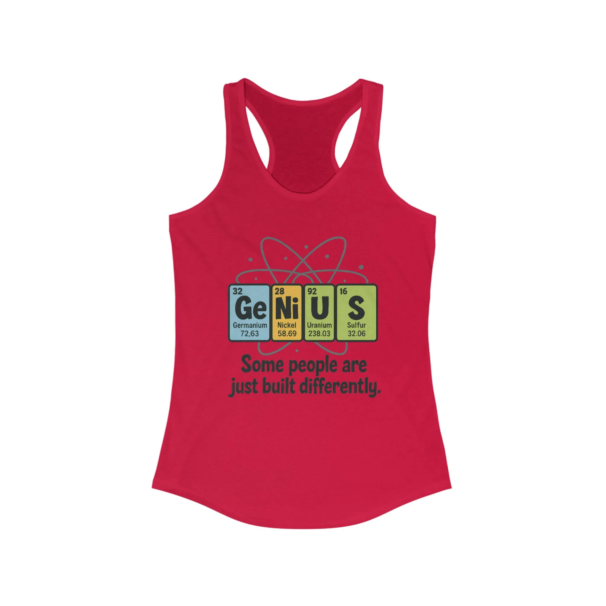 Funny Womens Genius Tank Top, Funny Science Tee, Nerdy Humor Shirt, Periodic Table Nerd Shirt, Science Humor Tank - Image 17