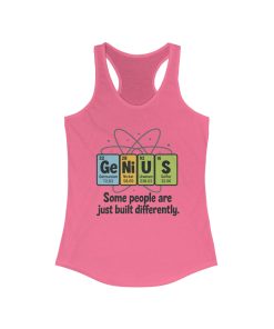 Funny Womens Genius Tank Top, Funny Science Tee, Nerdy Humor Shirt, Periodic Table Nerd Shirt, Science Humor Tank