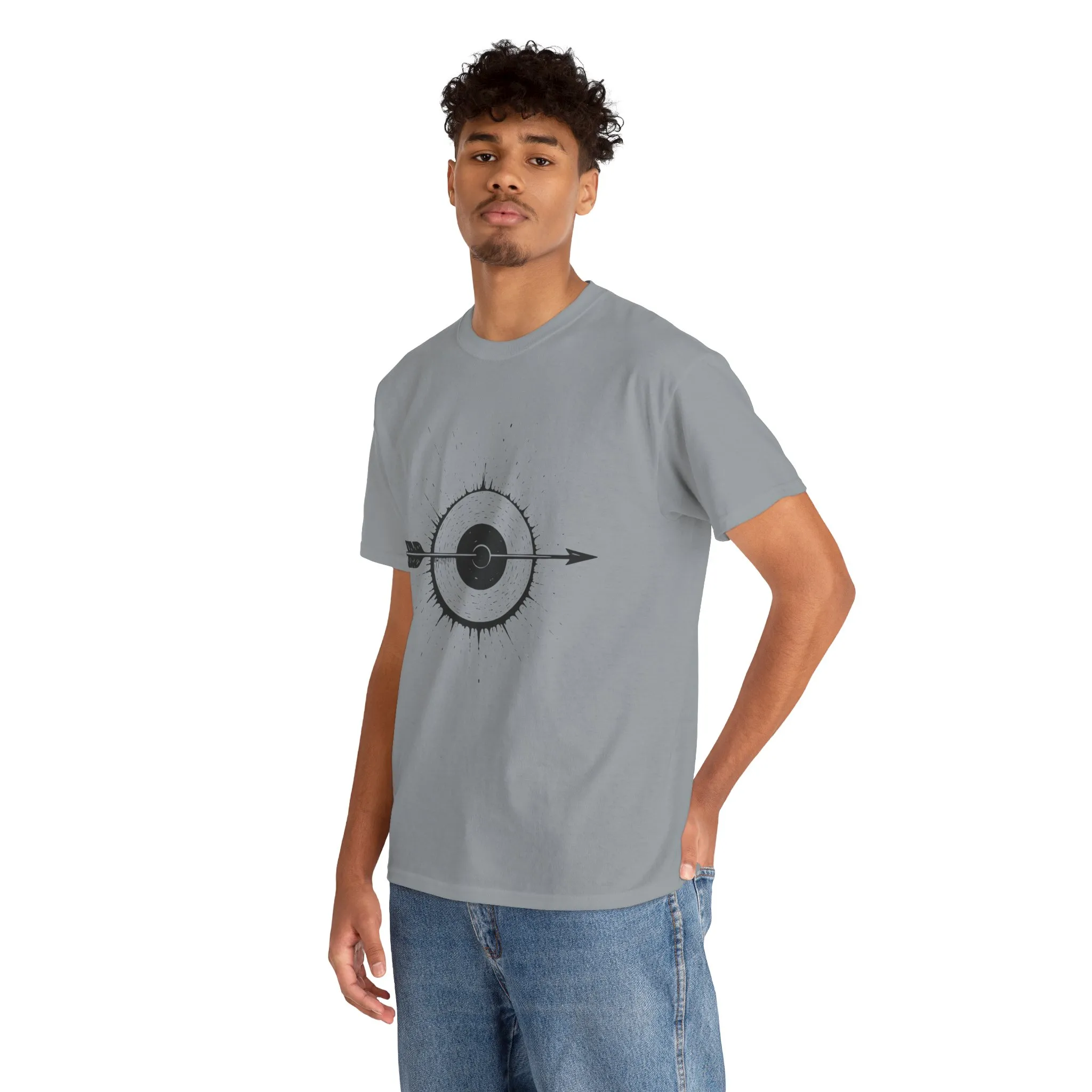 Artistic Arrow Graphic Unisex Cotton Tee, Motivational Shirt, Casual Wear, Gift for Him/Her, Trendy Fashion - Image 33