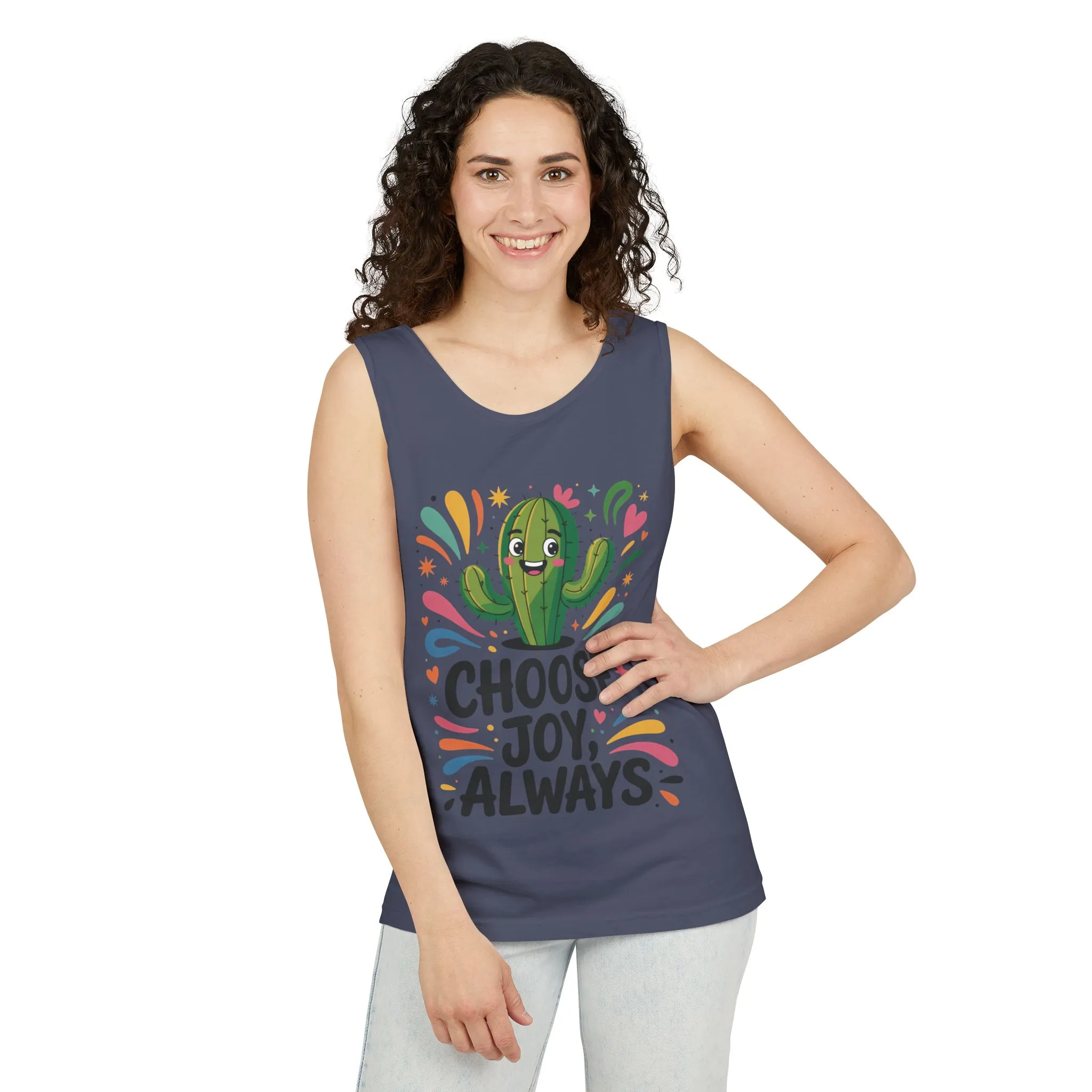 Joyful Cactus Womens Tank Top, Choose Joy Always, Summer Tank, Casual Wear, Gift for Friends, Trendy Top, Vacation Outfit - Image 27