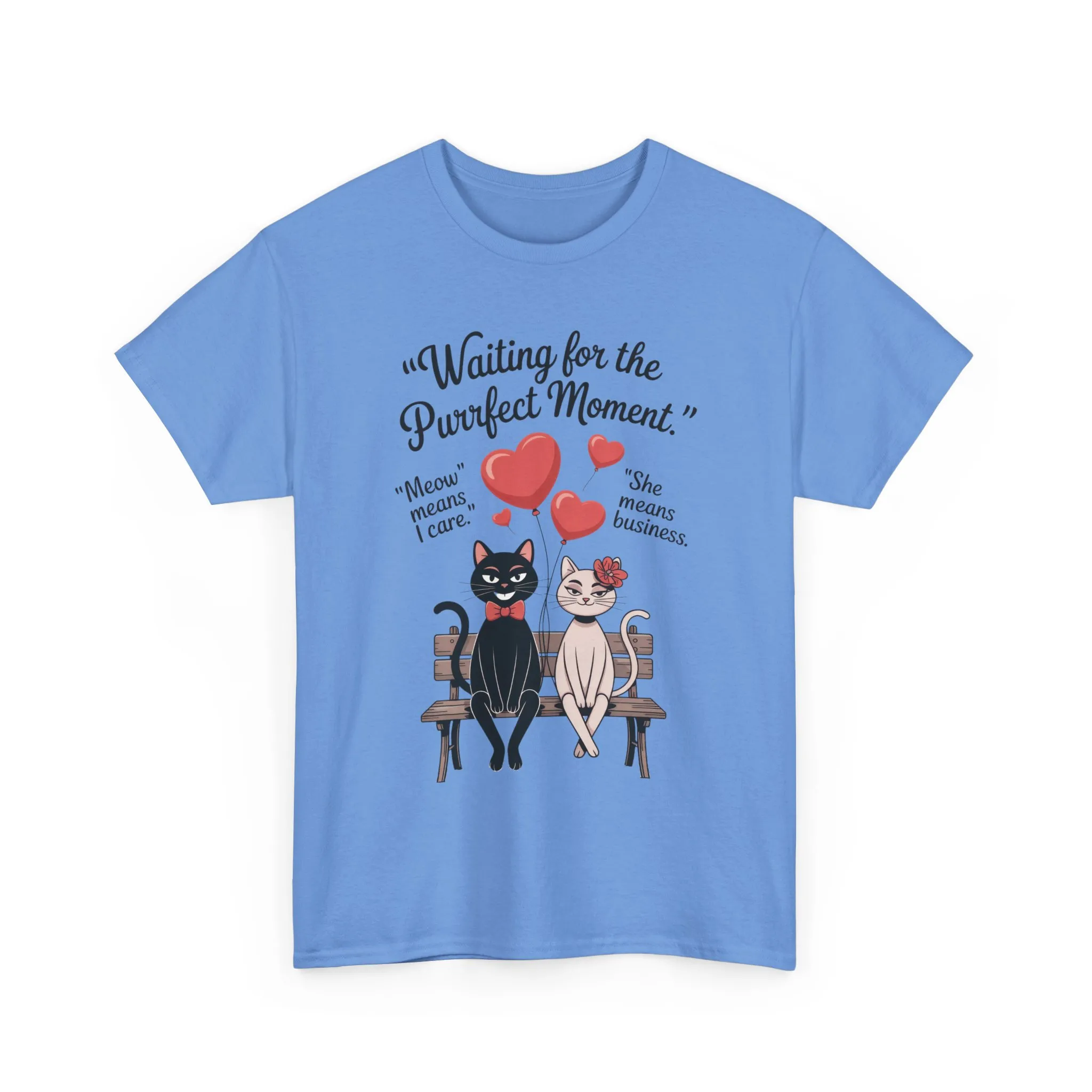 Cute Cat Lovers Tee, Unisex Heavy Cotton Tee for Pet Owners, Funny Cat Shirt, Gift for Cat Lovers, Casual T-Shirt, Animal Art Tee - Image 10