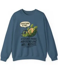 Casual Humor Unisex Sweatshirt, Perfect Gift for Anxiety Relief, Social Anxiety Joke, Quirky Graphic Sweatshirt, Introvert Humor Gift