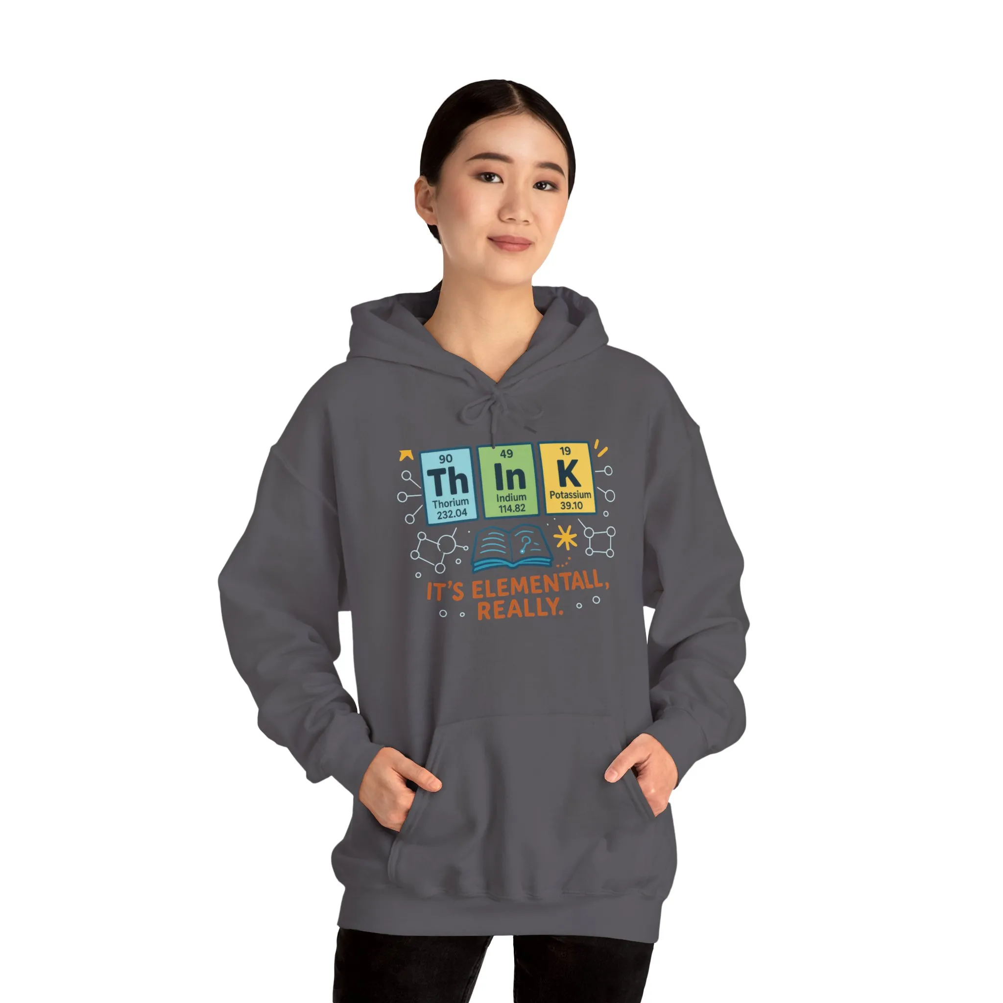 Think Hoodie for Women, Funny Chemistry Hoodie, Element of Humor Science Sweatshirt, Nerdy Gift for Her, Gift for Students, Science Lovers - Image 48