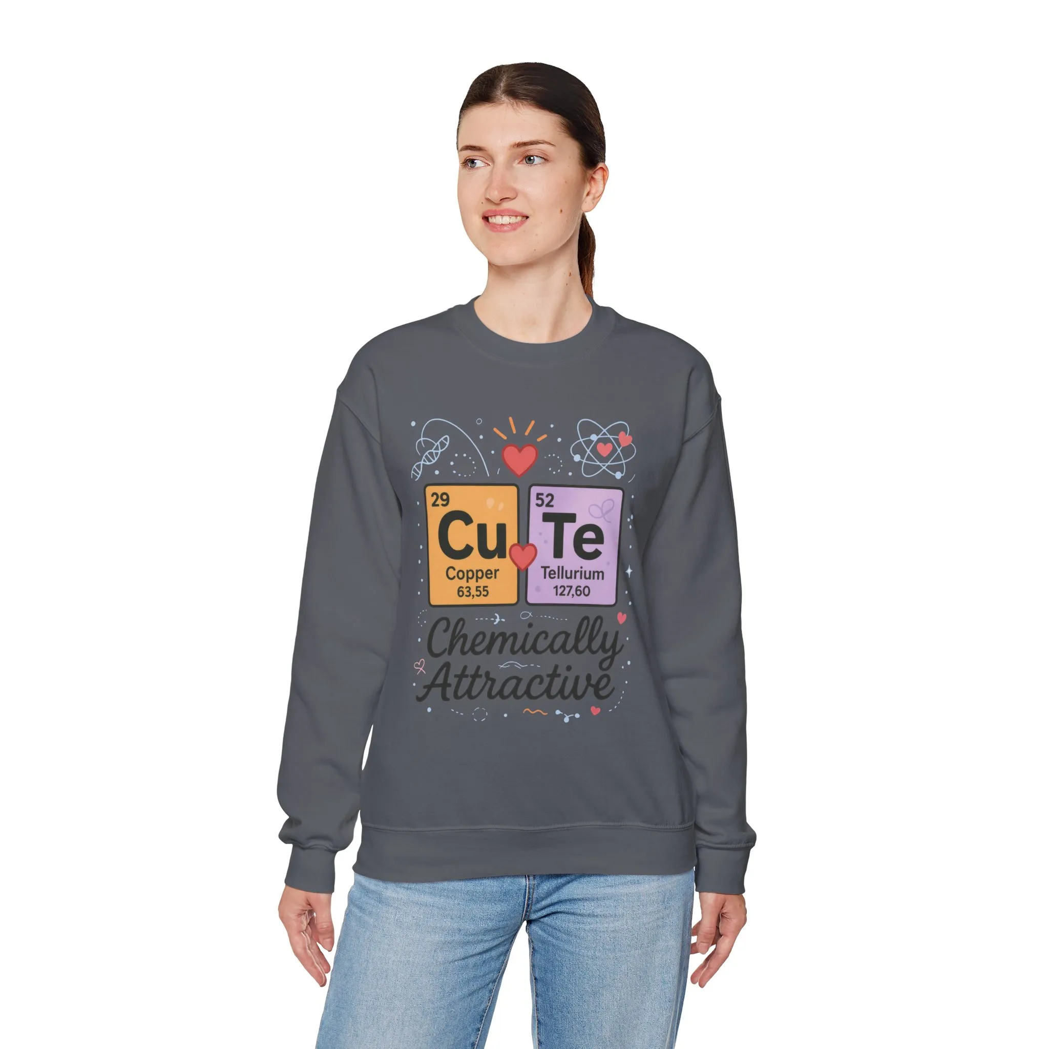 Cute Chemistry Sweatshirt for Women, Periodic Table Sweatshirt, Chemistry Gift for Her, Gift for Science Lovers, Valentine's Day Sweatshirt - Image 3