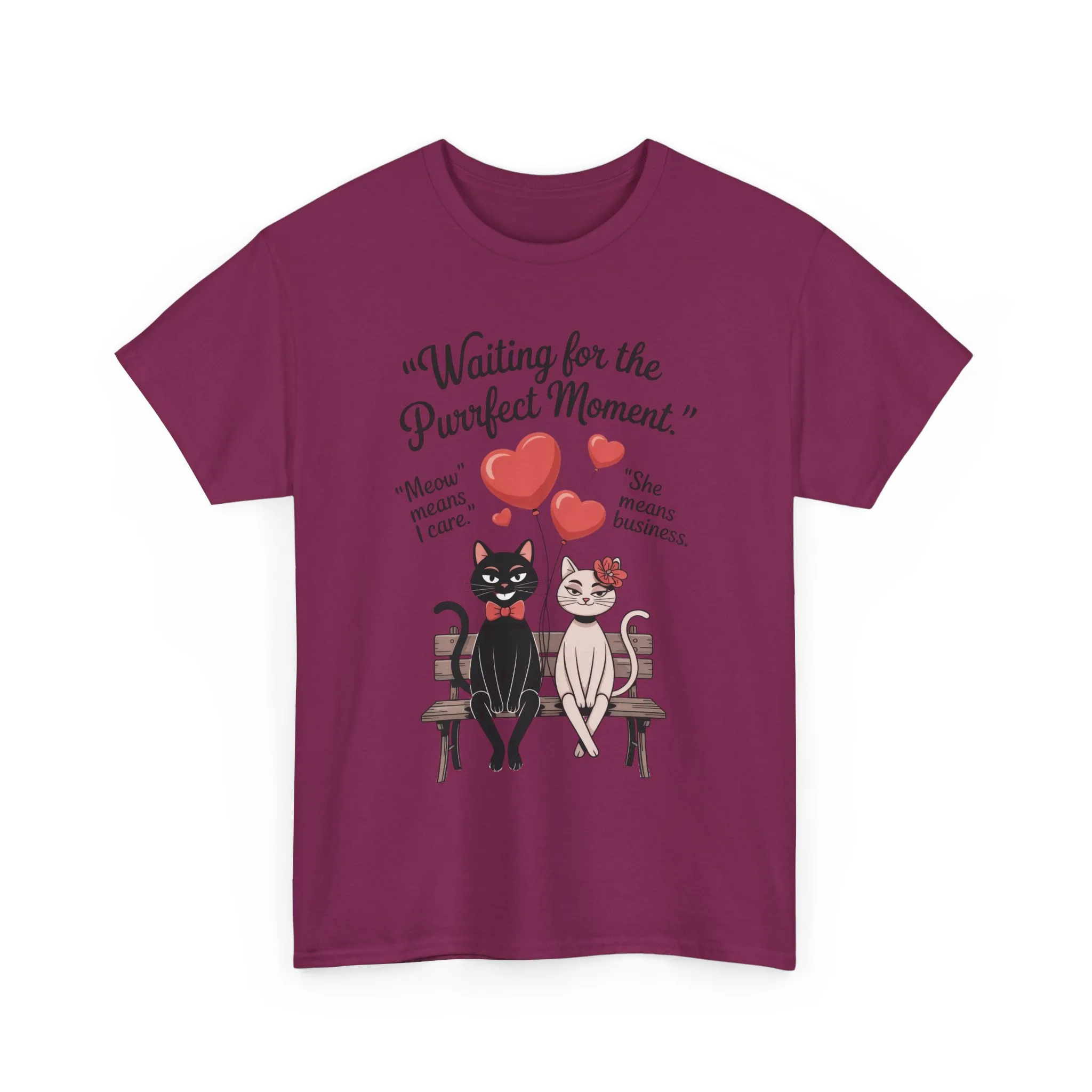 Cute Cat Lovers Tee, Unisex Heavy Cotton Tee for Pet Owners, Funny Cat Shirt, Gift for Cat Lovers, Casual T-Shirt, Animal Art Tee - Image 25