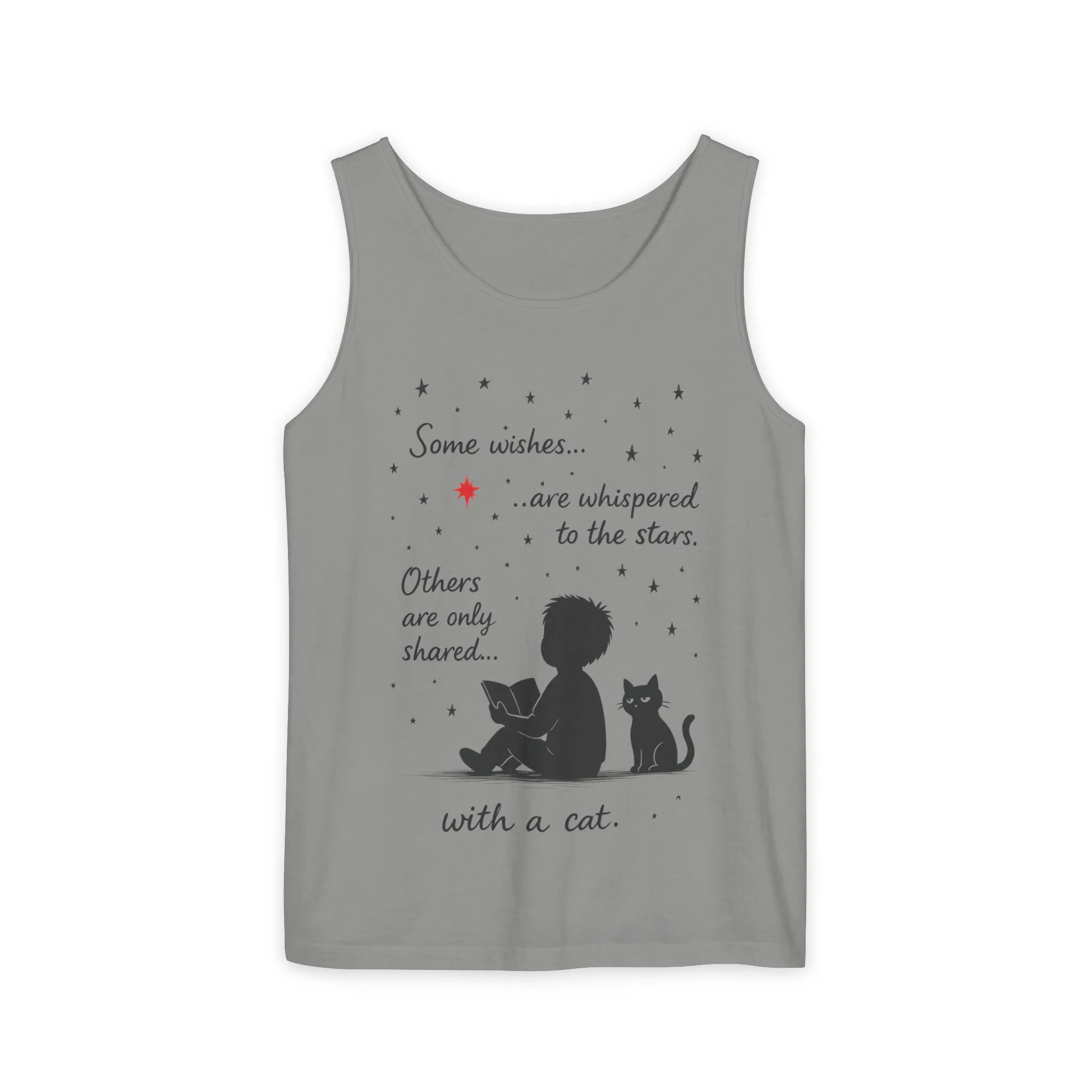 Whimsical Cat Lover's Tank Top, Inspirational Quote Top, Womens Garment-Dyed Summer Shirt, Gifts for Cat Moms, Casual Wear, Pet [...] - Image 19