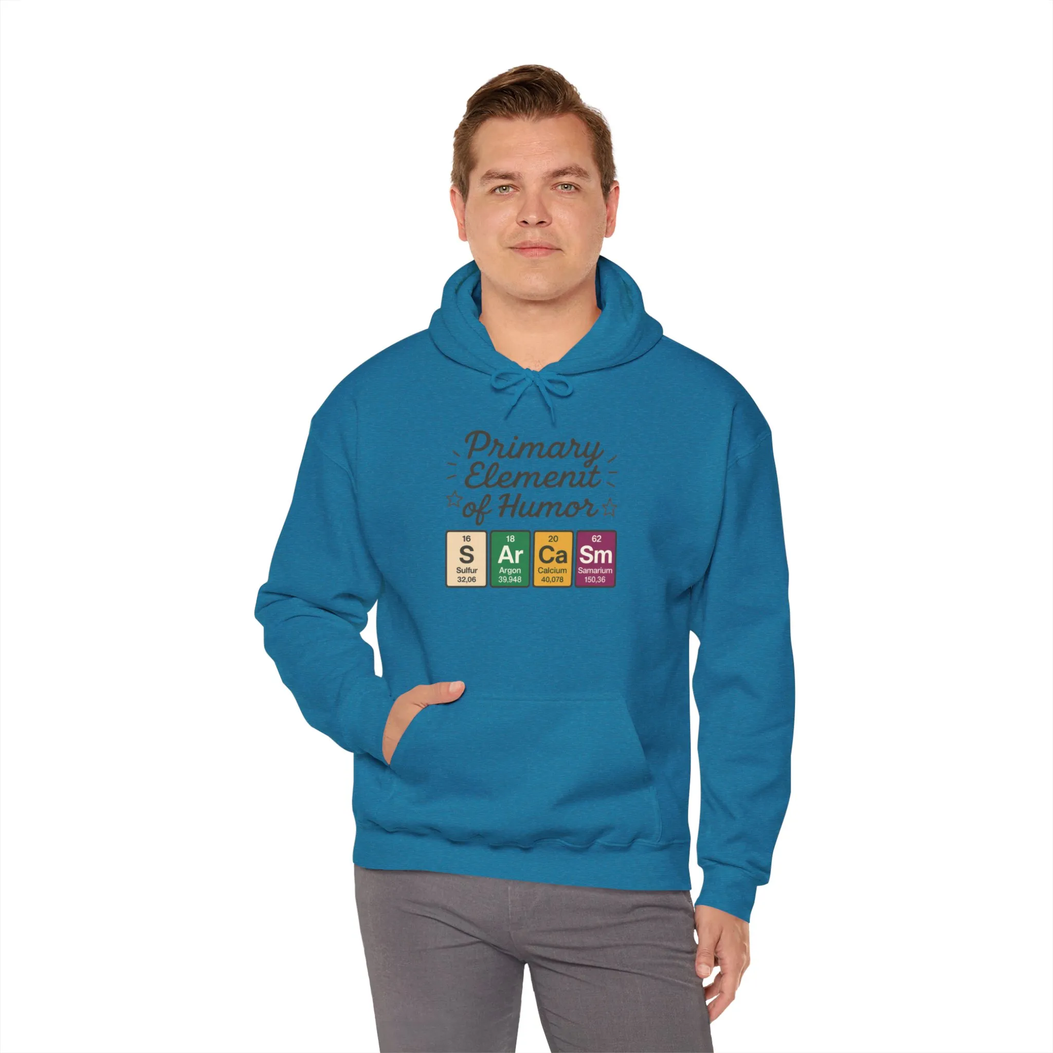 Sarcasm Hoodie for Men, Funny Nerd Hoodie, Primary Element of Humor Sweatshirt, Science Lover Gift for Him, Sarcastic Humor Apparel - Image 51
