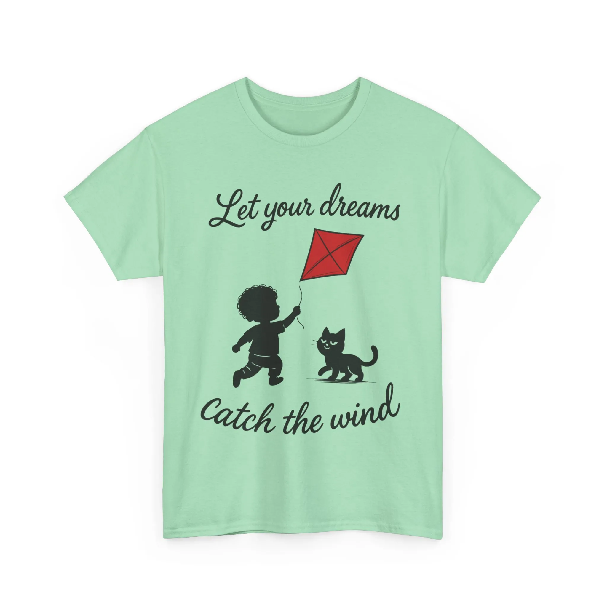 Cute Kid and Cat Design T-Shirt, Playful Gift for Cat Lovers, Summer Style, Cat Lover T-Shirt, Gift for Cat Owners, Women's Cotton T-Shirt - Image 10