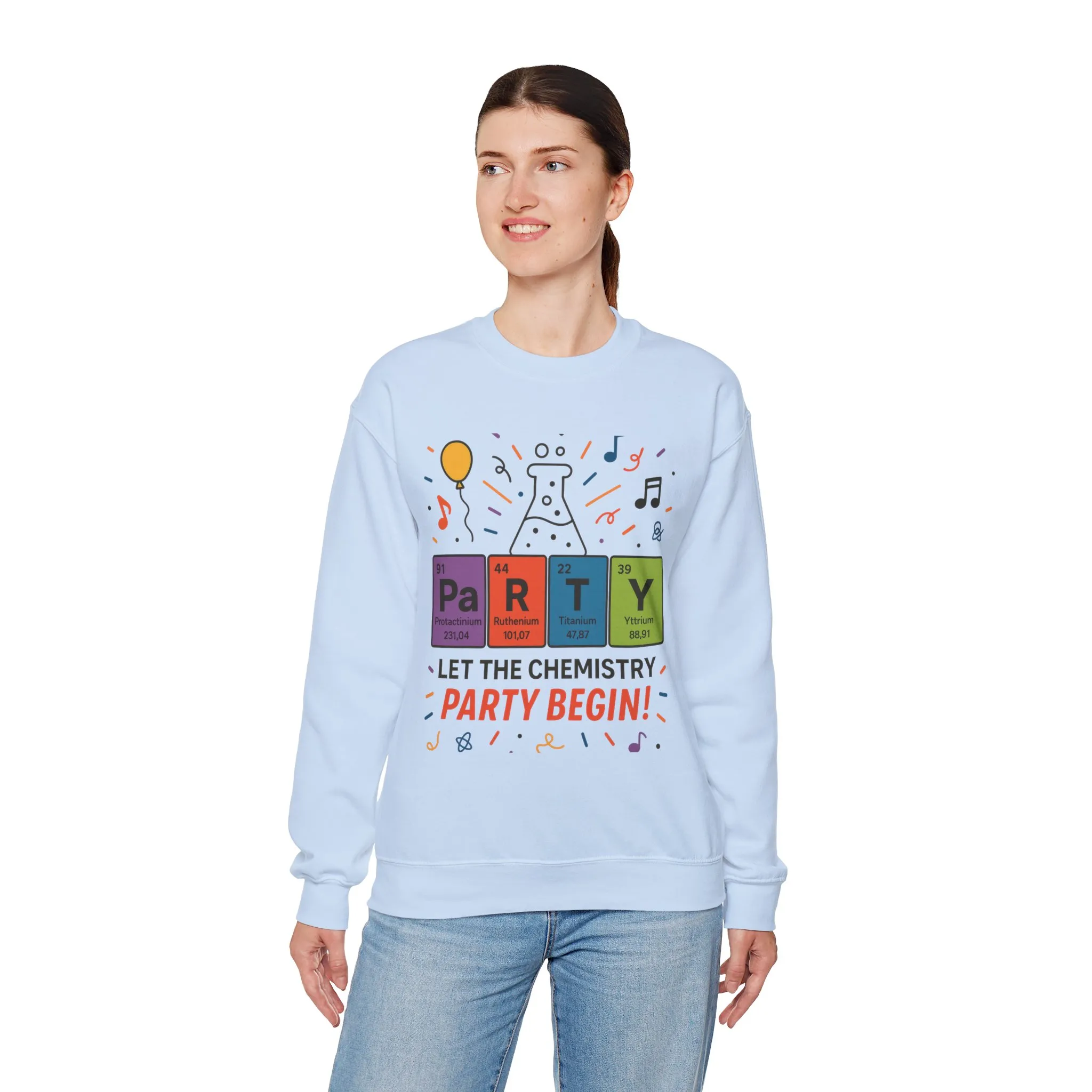 Party Chemistry Crewneck Sweatshirt, Chemistry Sweatshirt, Science Gift, Cute Crew Neck, Birthday Sweatshirt, Unisex Pullover - Image 46