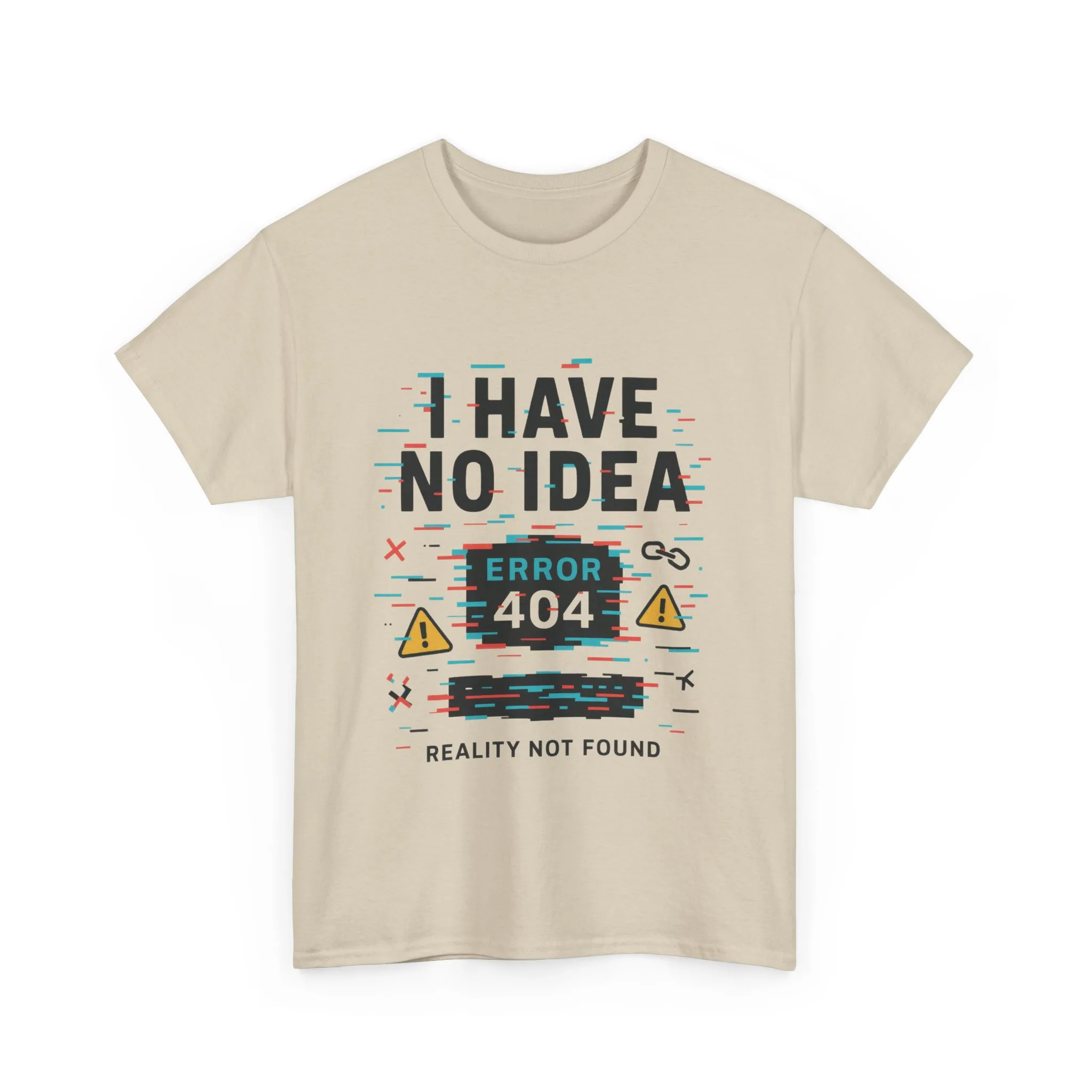 Funny Error 404 Unisex Heavy Cotton Tee, Graphic Tee, Humor Shirt, Gift for Tech Lovers, Casual Wear, Unique T-Shirt - Image 4