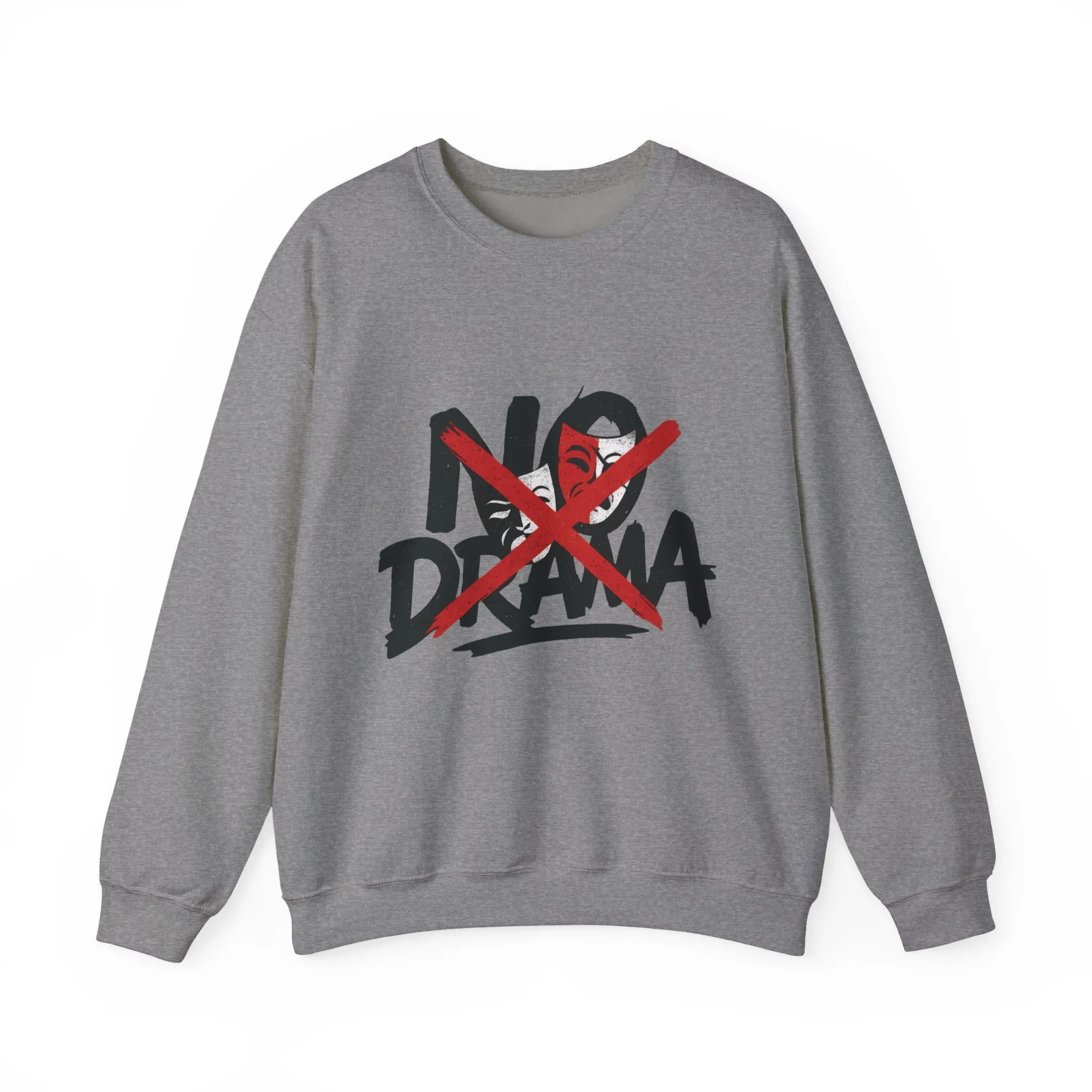 No Drama Crewneck Womens Sweatshirt, Cozy Sweatshirt, Relaxed Fit Pullover, Casual Gift for Friends, Everyday Comfort Apparel - Image 4