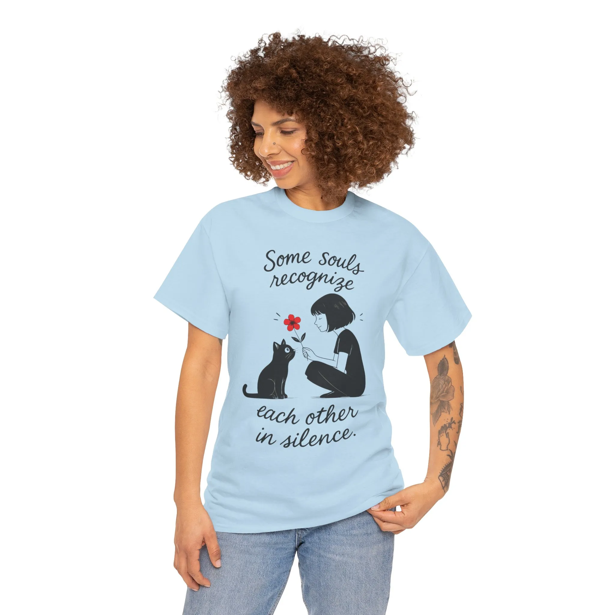 Cat Lover's Heavy Cotton Tee, Cute Cat Shirt, Pet Owner Gift, Animal Lover Apparel, Birthday Gift for Her, Women's Cotton T-Shirt, Cat Lover - Image 23
