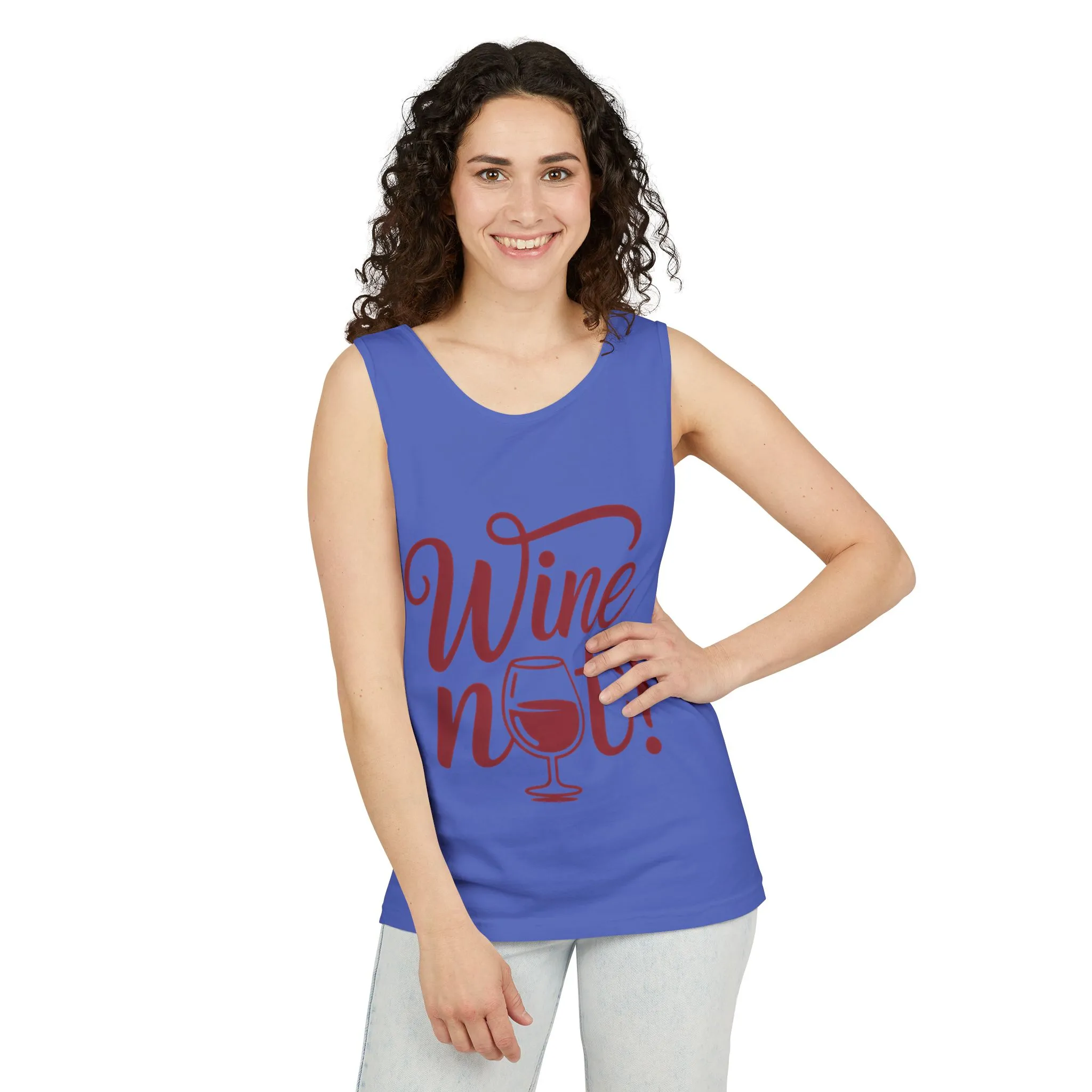 Unisex Garment Tank Top, Wine Not? Tank Top - Perfect for Summer Parties, Wine Lovers, Gifts, Casual Wear, or Vacations - Image 16