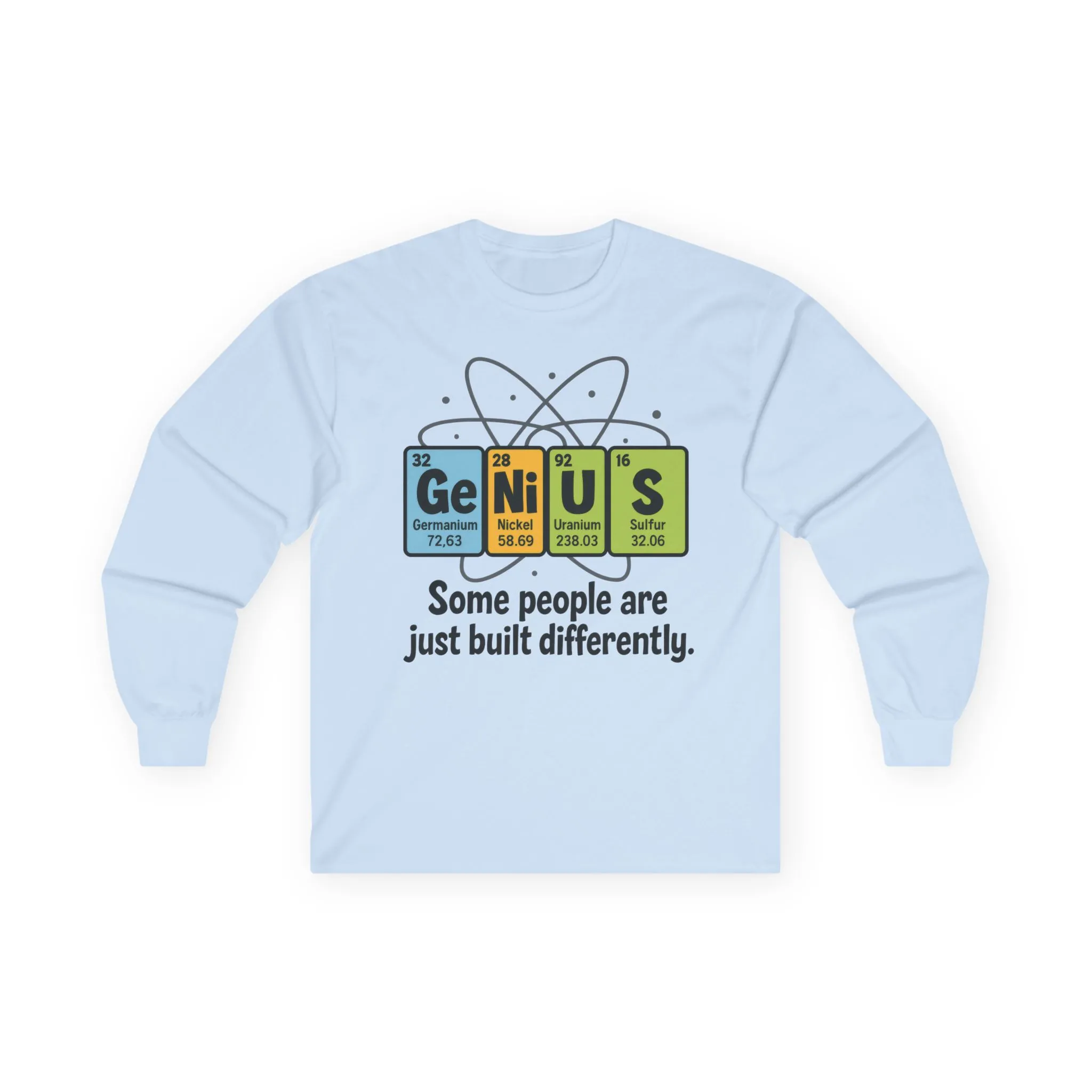 Funny Genius Long Sleeve Tee, Periodic Table Nerd Tee, Science Humor Tee, Unisex Gift, Science Shirt, Nerdy Fashion - Image 13