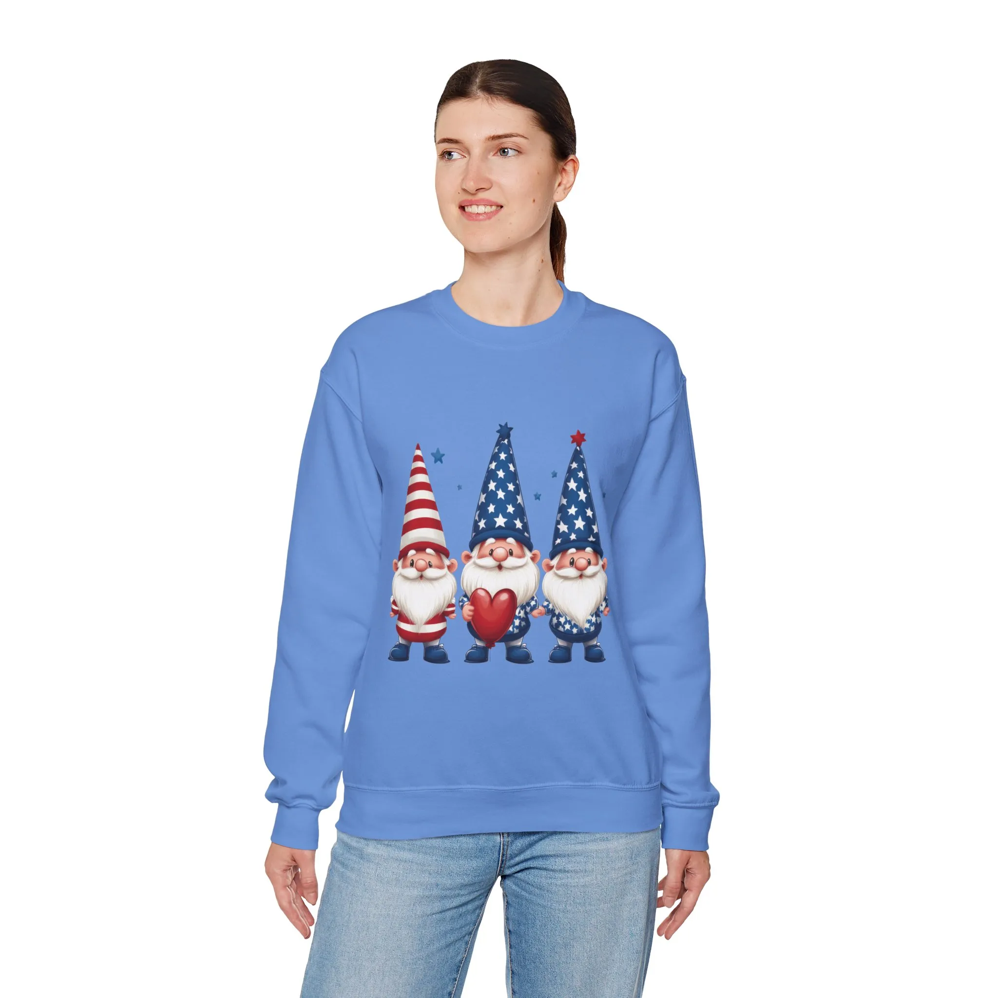 Patriotic Gnome Sweatshirt, Cozy Casual Wear for Independence Day, Gift for Gnome Lovers, 4th of July Apparel, All-Year Comfort - Image 21