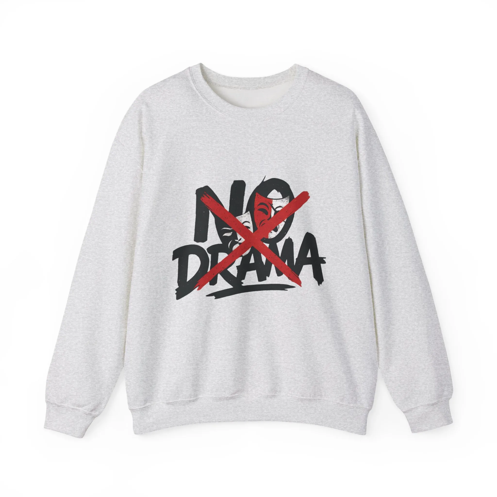 No Drama Crewneck Womens Sweatshirt, Cozy Sweatshirt, Relaxed Fit Pullover, Casual Gift for Friends, Everyday Comfort Apparel - Image 2