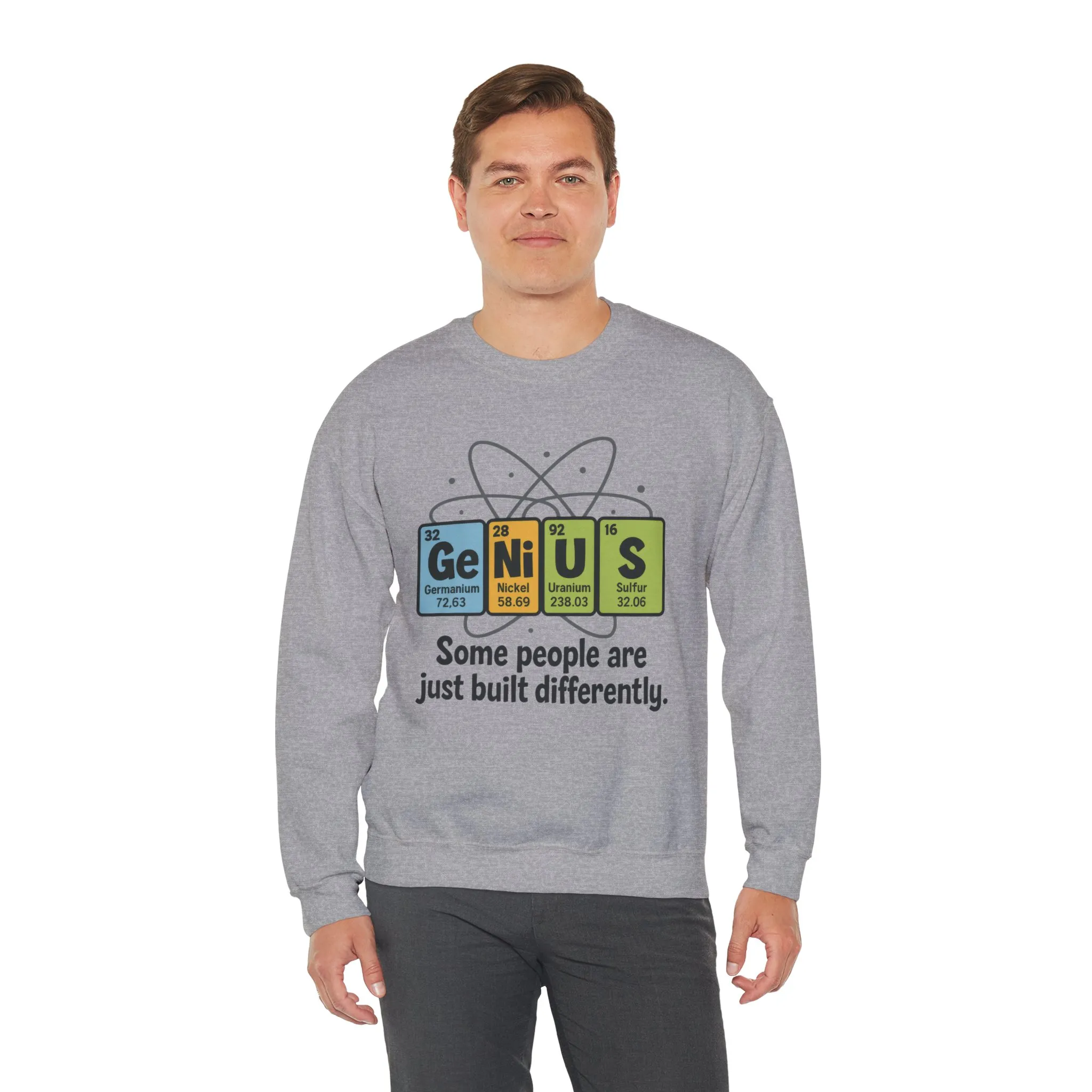 Funny Mens Genius Sweatshirt, Periodic Table Nerd Pullover, Smart Science Gift for Him, Genius Sweatshirt, Science Lovers Gift - Image 8