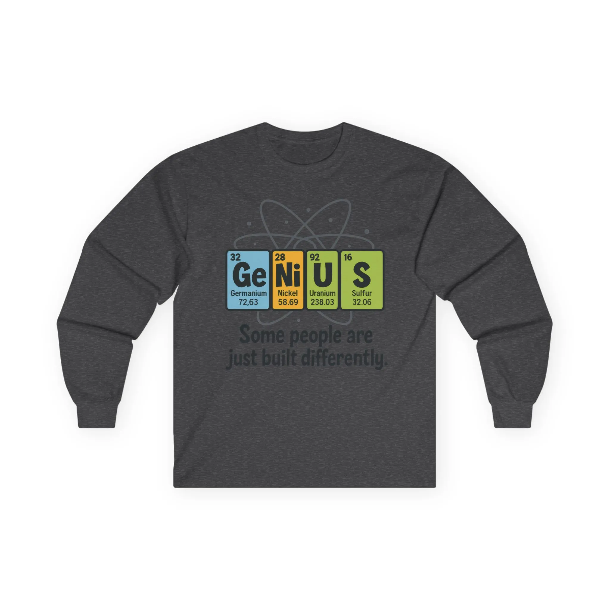 Funny Genius Long Sleeve Tee, Periodic Table Nerd Tee, Science Humor Tee, Unisex Gift, Science Shirt, Nerdy Fashion - Image 10